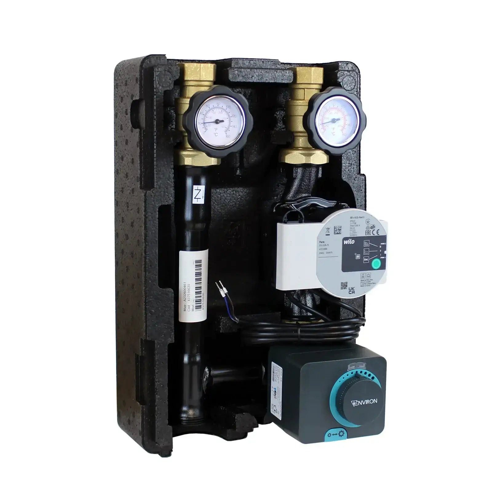 Environ Fußbodenheizung ProfiMix Heizkreispumpengruppe mit Drei-Wege-Mischer, Environ END05 St