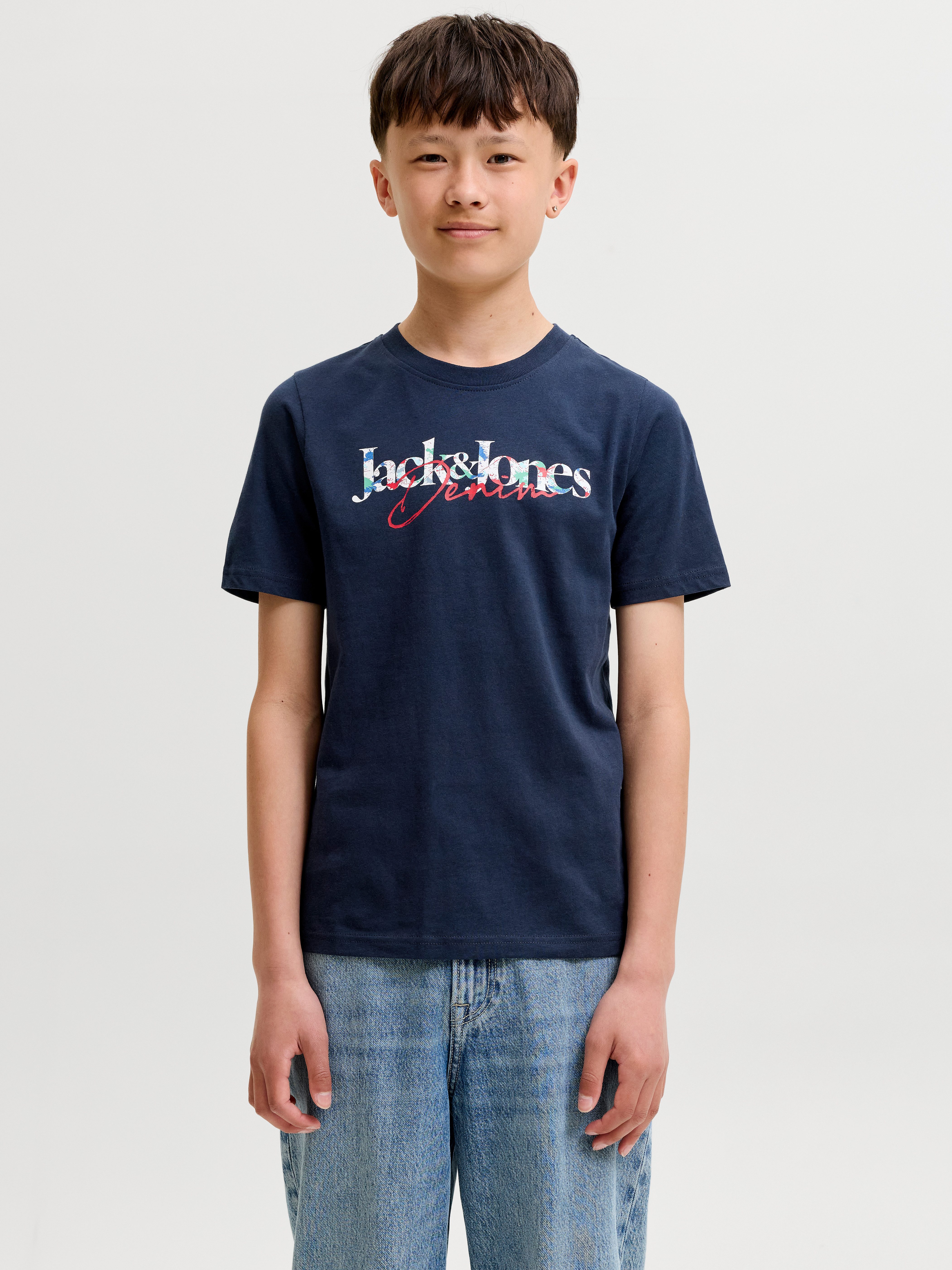 Jack & Jones Junior Rundhalsshirt JJTOM TEE SS CREW NECK SN JNR Baumwolle, regular fit