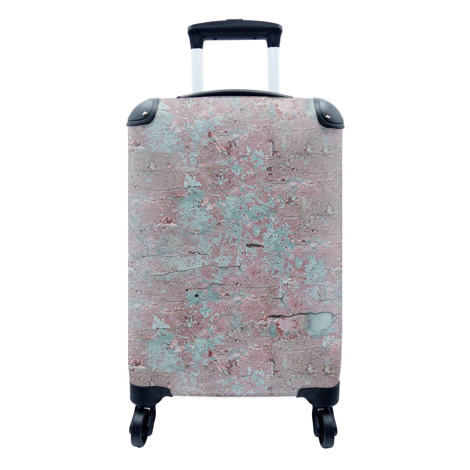 Ferien, - Rost Trolley, - MuchoWow Muster, 4 Metall Rollen, für Handgepäck Reisekoffer Handgepäckkoffer rollen, mit Reisetasche