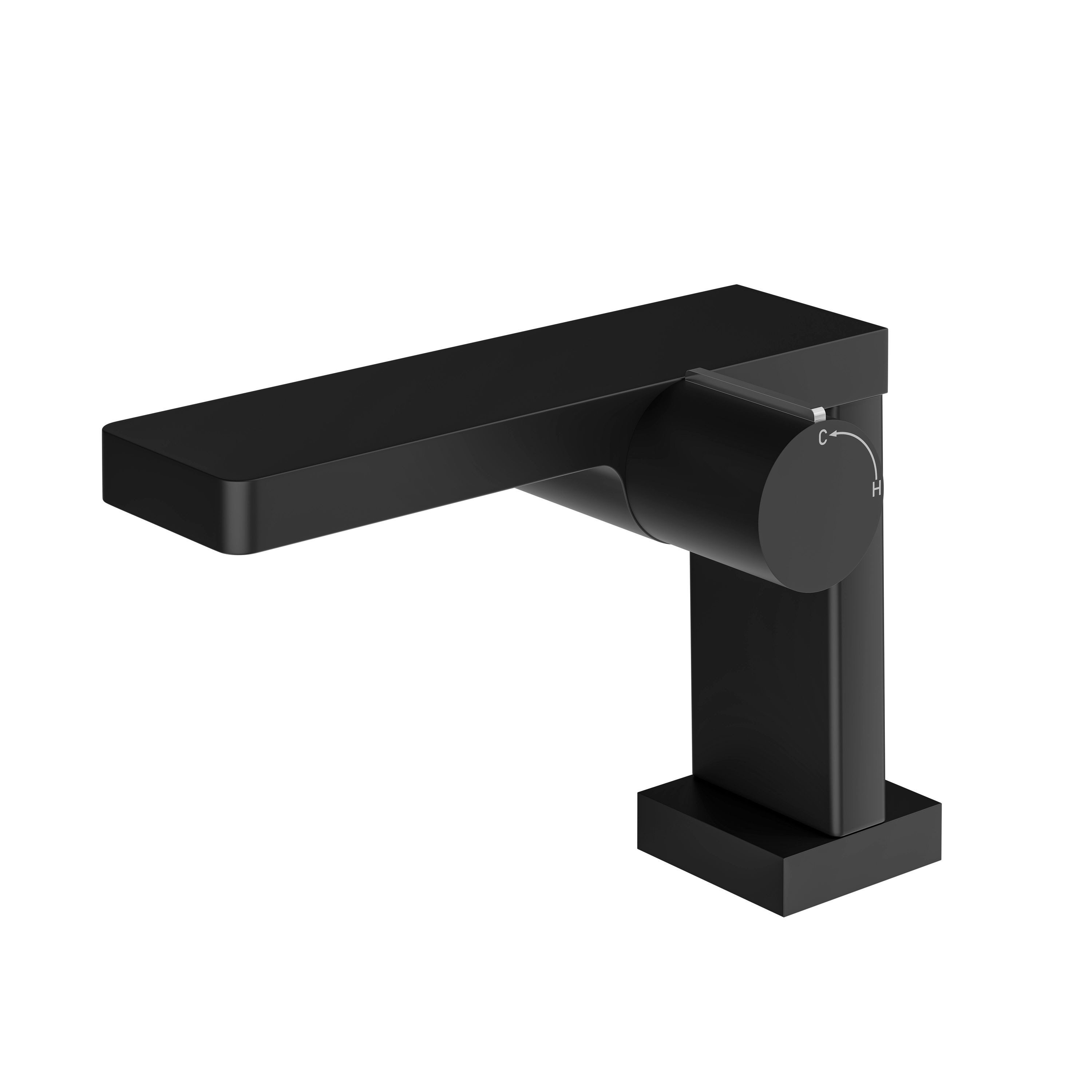 Bernstein Waschtischarmatur NT3110B Schwarz 14,4cm Waschtischarmatur eckig Schwarz matt Neoperl