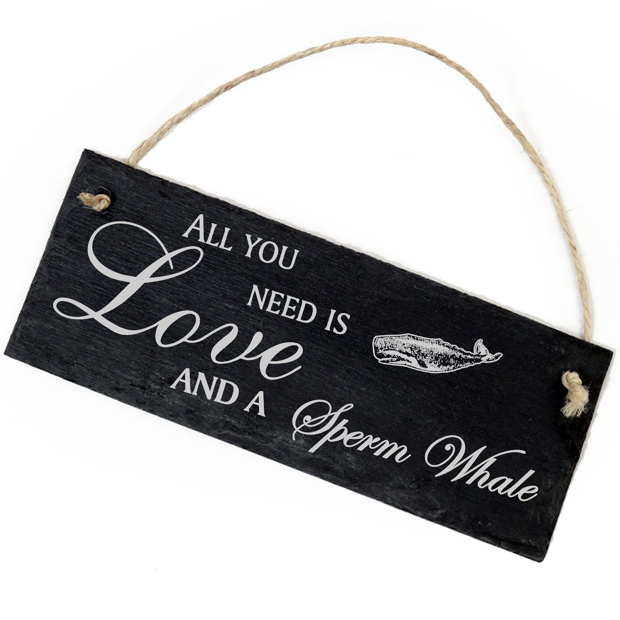 Dekolando Hängedekoration Pottwal 22x8cm All you need is Love and a Sperm Whale