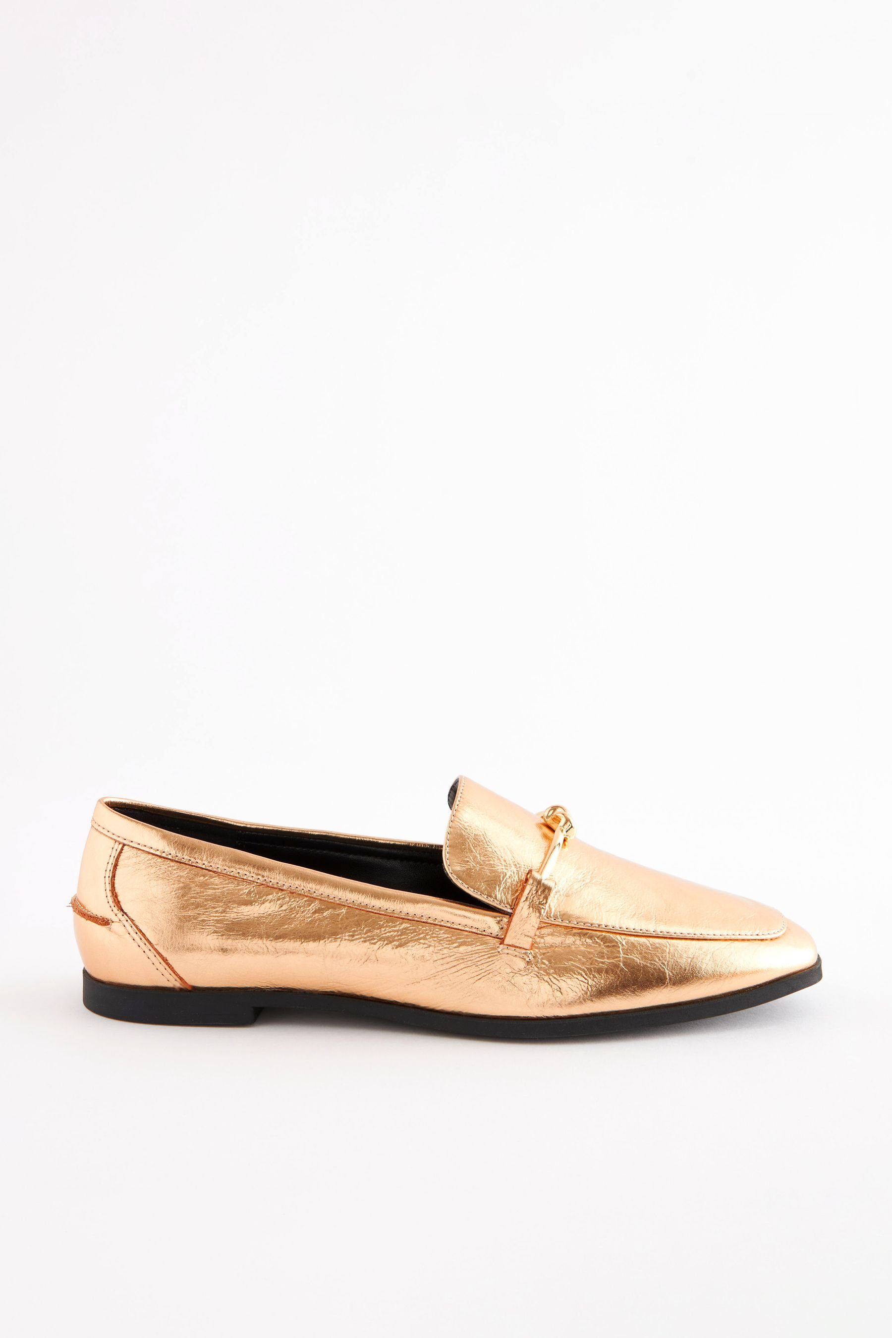 Next Forever Comfort® Lederslipper mit Knotendetails Loafer (1-tlg) Gold