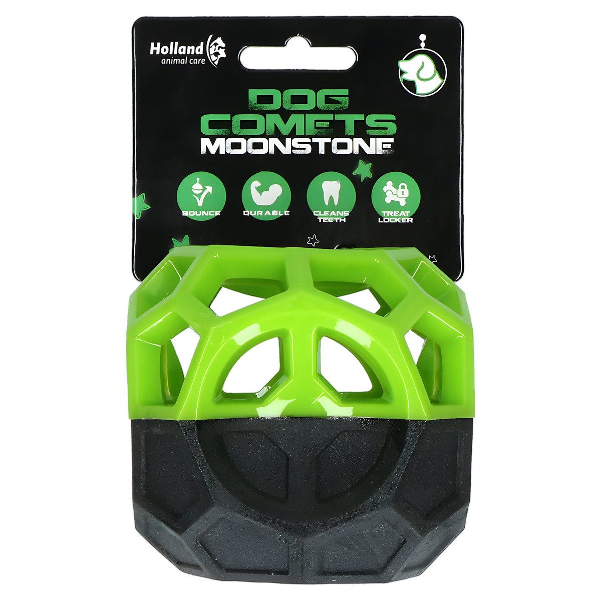Dog Comets Snackball Hundespielzeug Moonstone Snack-Kubus grün