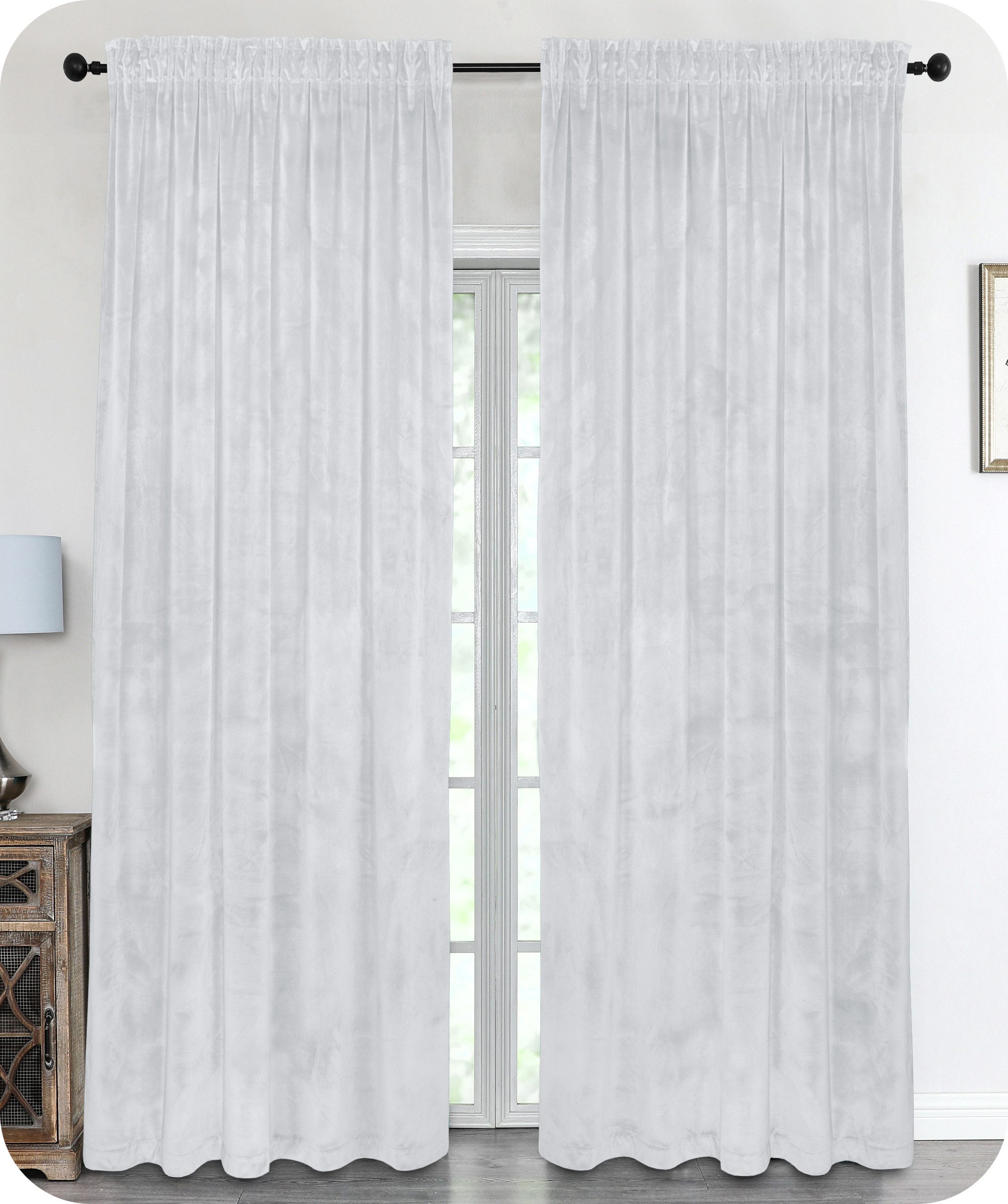 Beautex Verdunkelungsvorhang Samt Vorhang Kräuselband U-Band Gardine Velvet günstig online kaufen