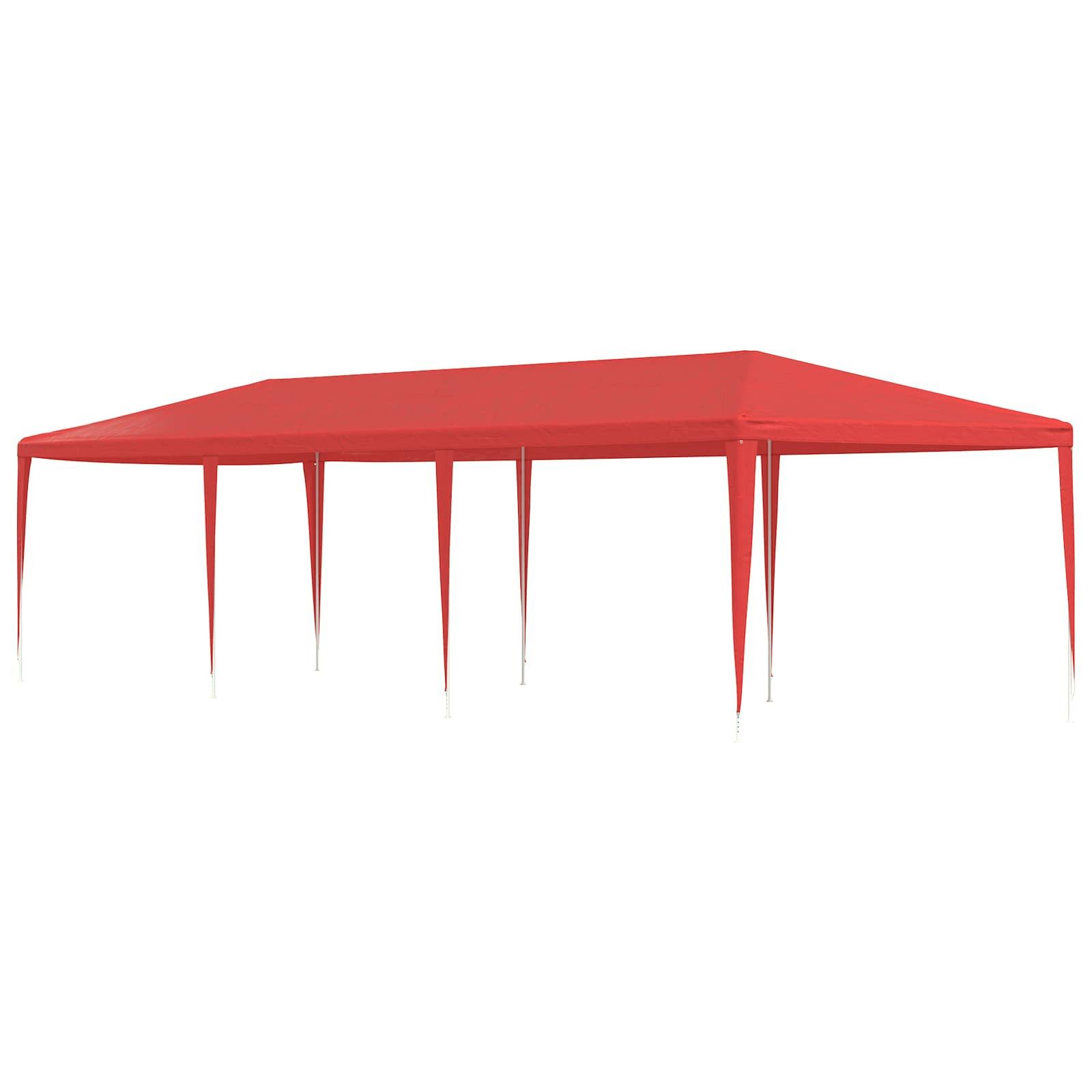 vidaXL Partyzelt Partyzelt Rot 900 x 300 x 255 cm PE und Stahl