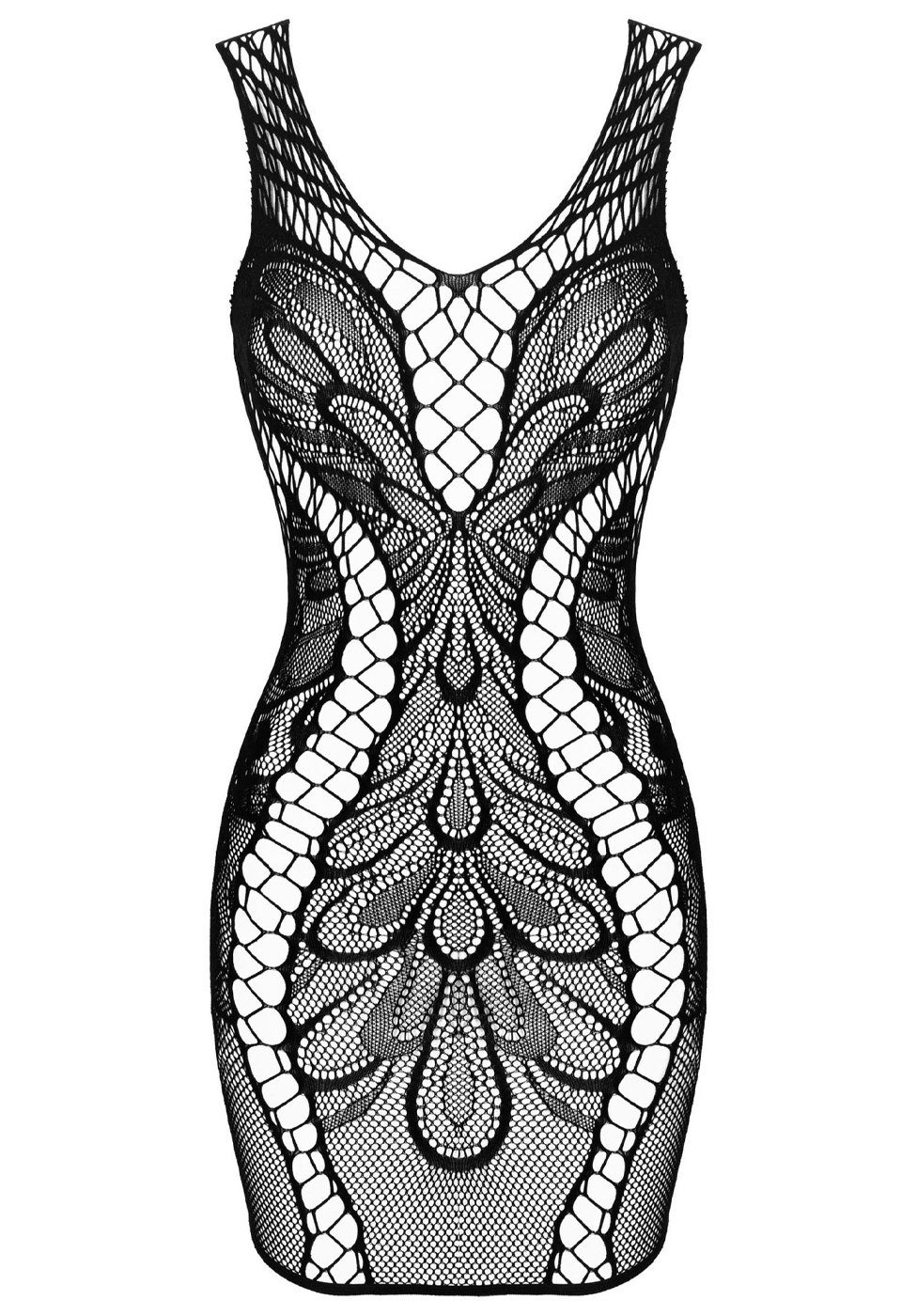 Netzkleid Netzkleid in schwarz transparent elastisch