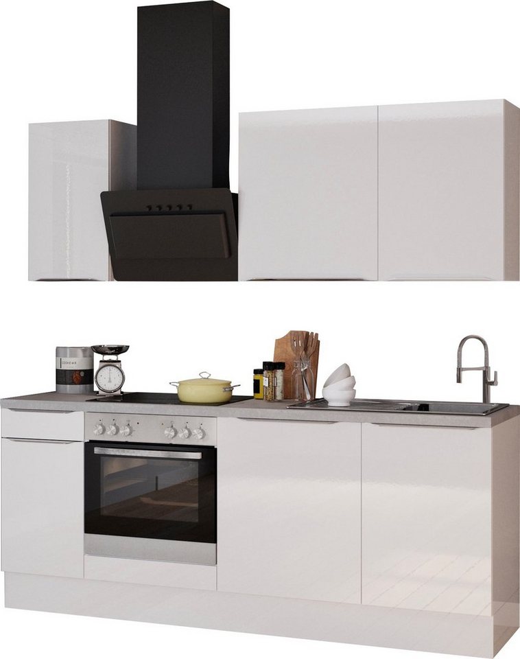 OPTIFIT Küchenzeile Aken, mit E-Geräten, Breite 210 cm