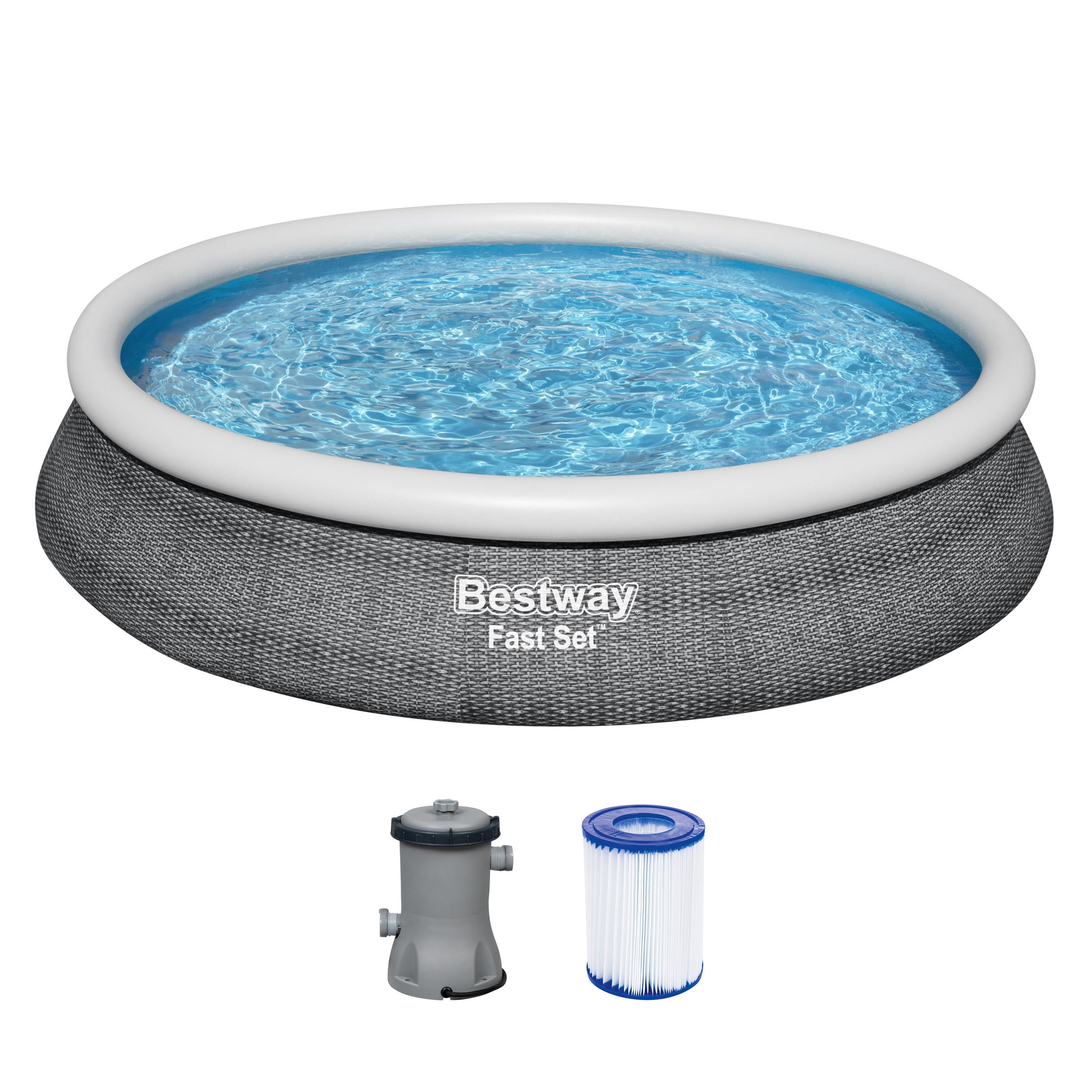 Bestway Quick-Up Pool Fast Set™ (Set, Inkl. Filterpumpe), Ø 457 x 84 cm