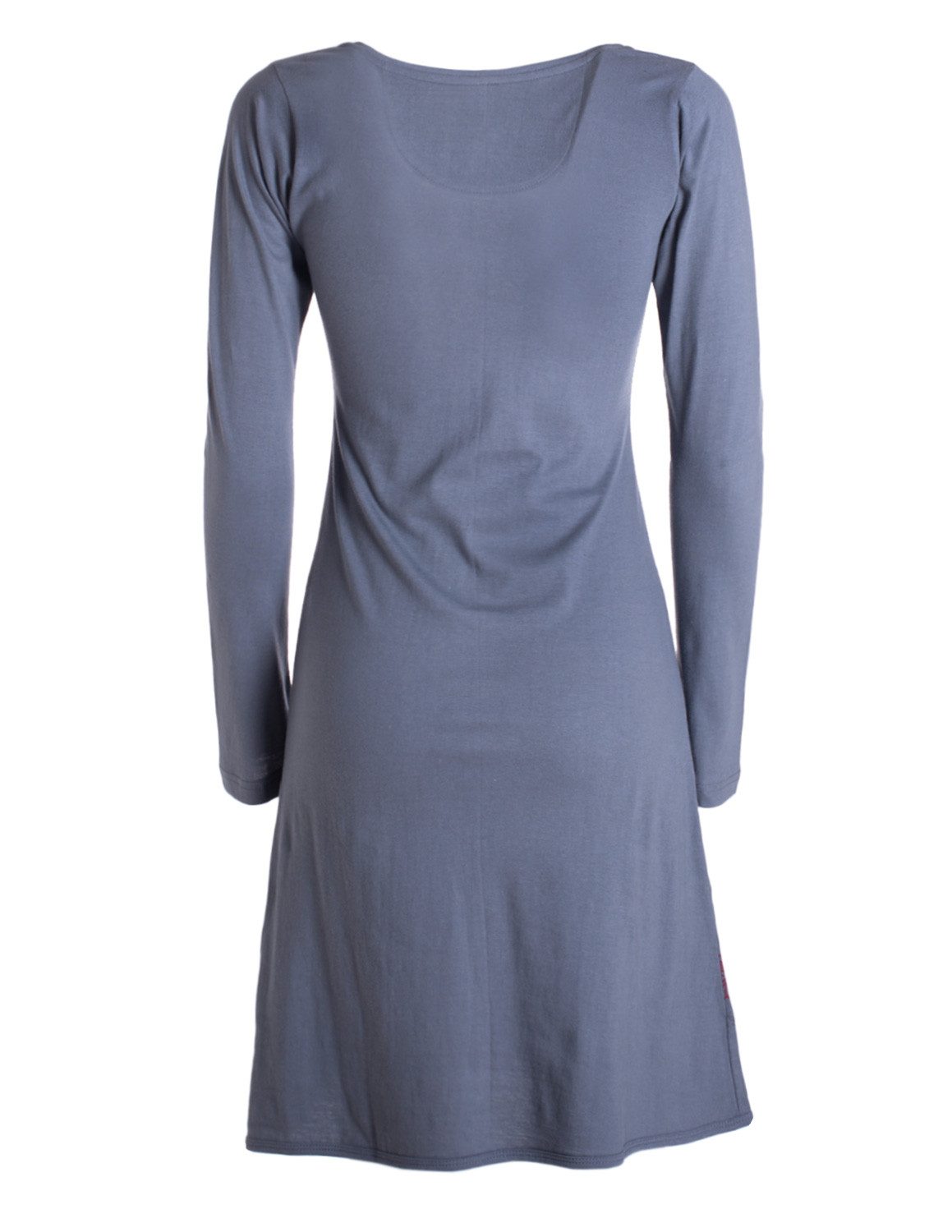 Vishes Tunikakleid Damen Langarm-Shirtkleid Tunika-Kleid Baumwollkleid günstig online kaufen