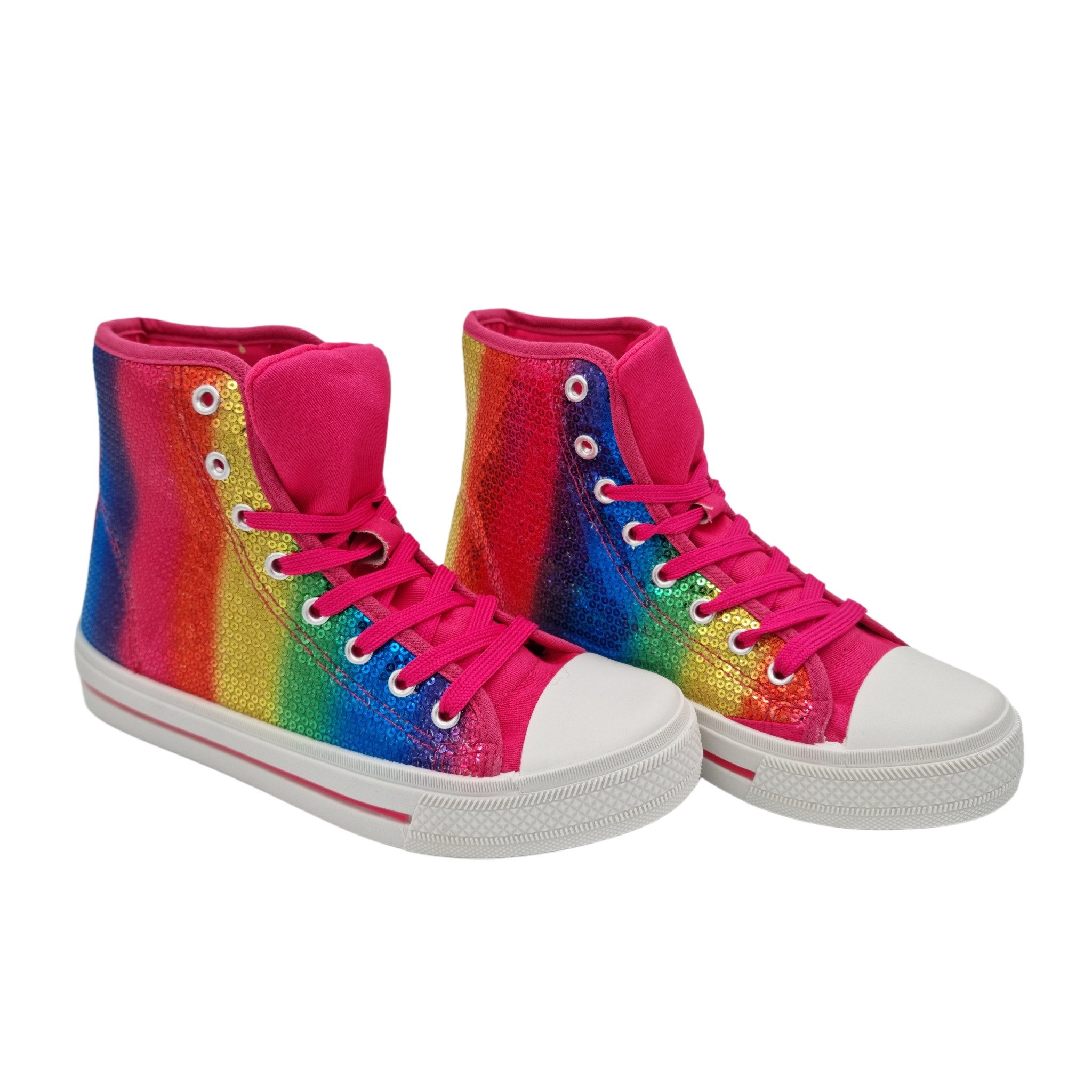 TOPCENT Paillettenschuhe, Sneakers, Gr. 37-42 in Regenbogenfarben Sneaker