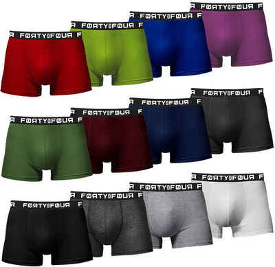 FortyFour Boxershorts Herren 12 Stück S-7XL Männer Unterhosen Mehrfarbig