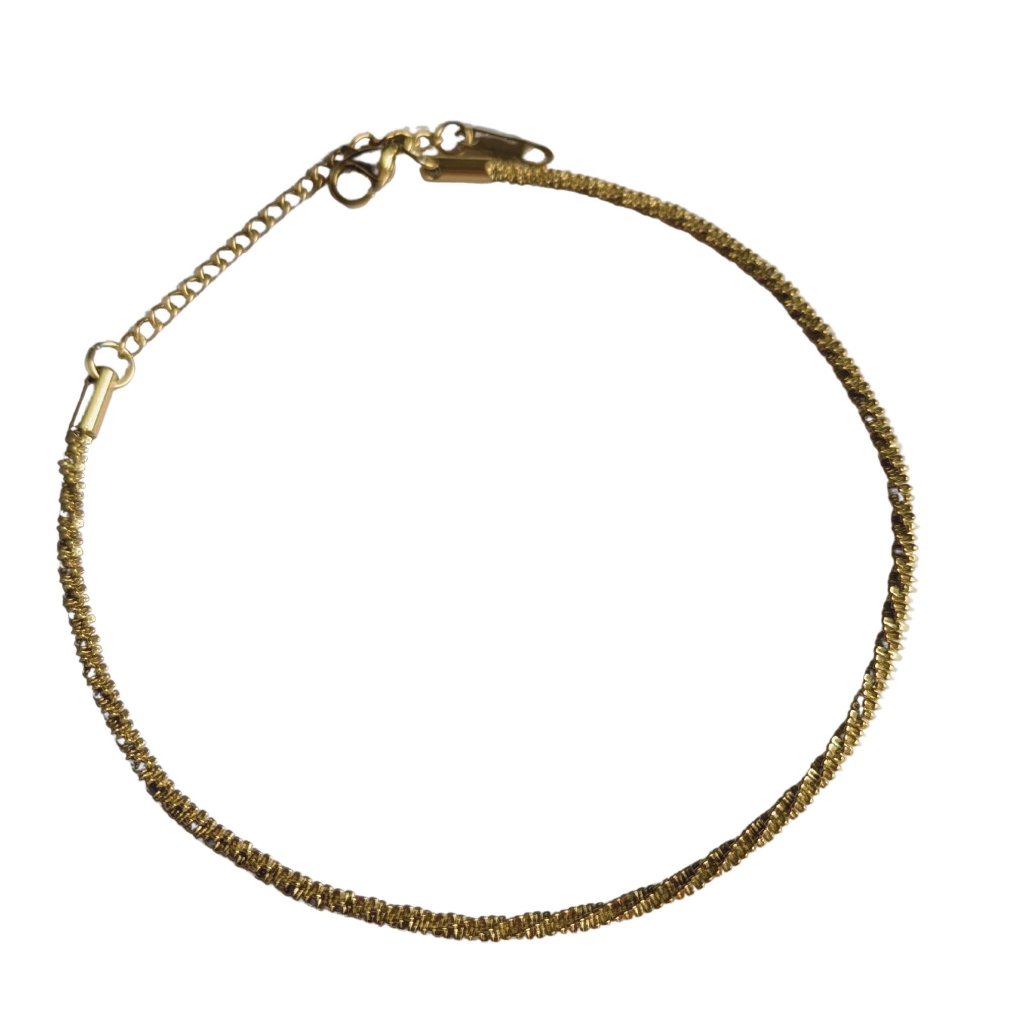 Armkette Elegantes funkelndes Fußkettchen im Twisted-Stil Verstellbar 21+5 cm