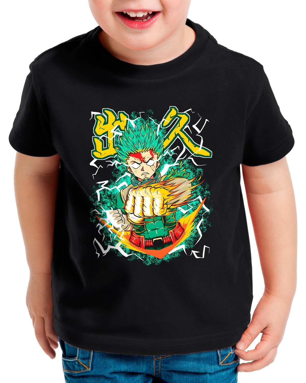 style3 Print-Shirt Kinder T-Shirt Strong Deku anime manga my hero academia cosplay