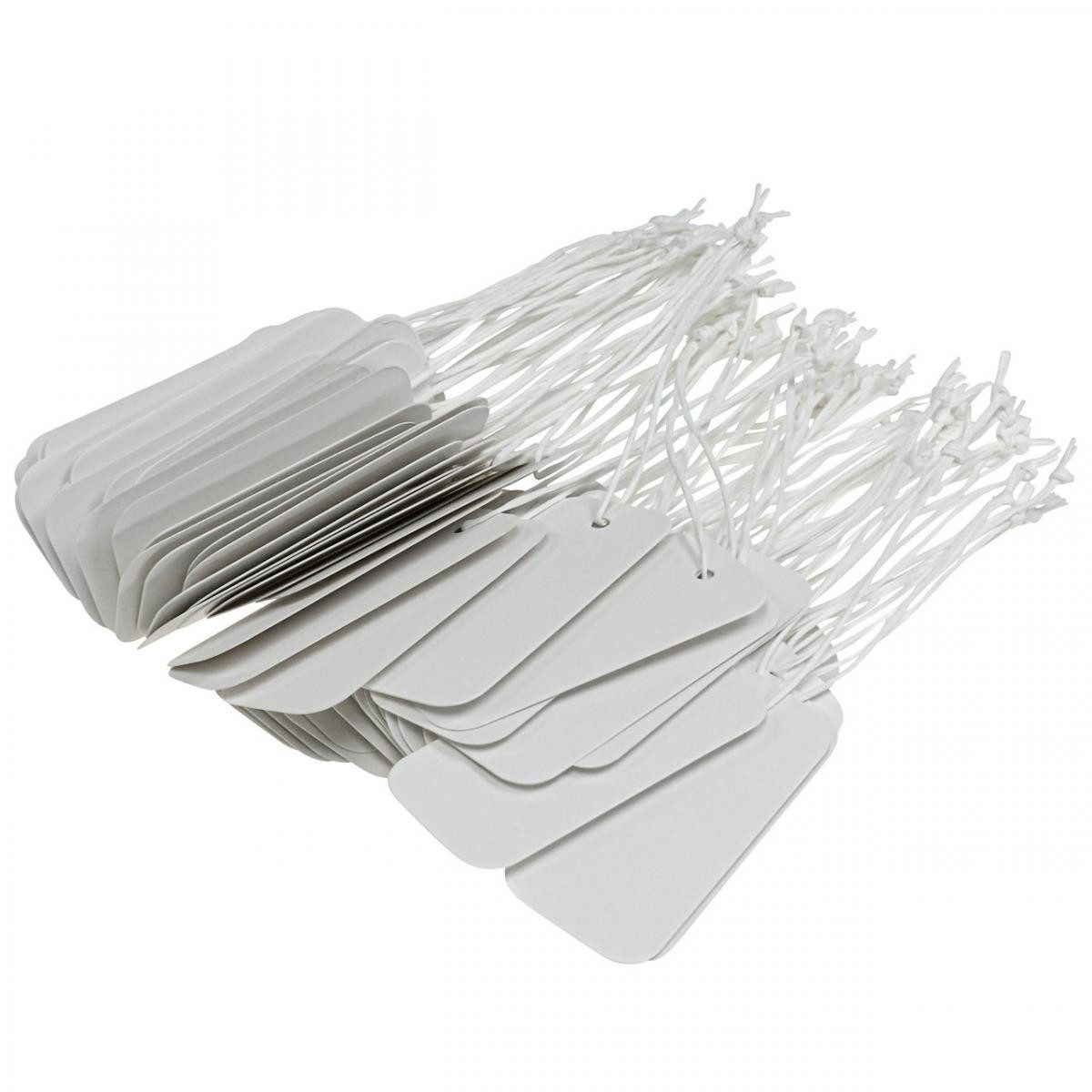 Florists Products Grußkarten Weiße Geschenkanhänger Papier 100 Stück 8x3,5cm Etiketten