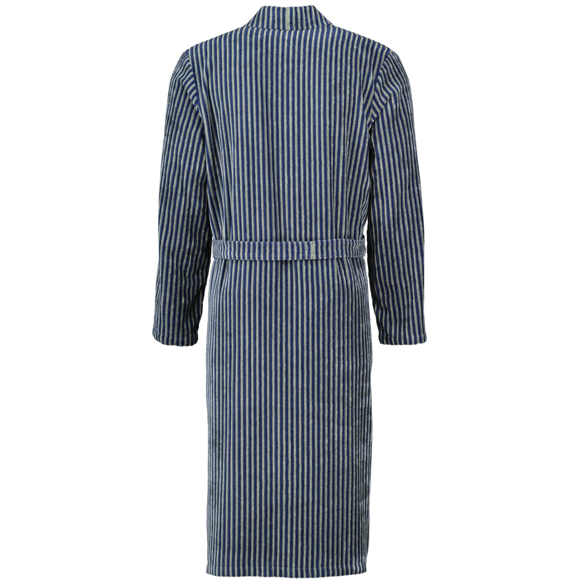Cawö Herrenbademantel Streifen 4854 Kimono Velours, Kimono, 100% Baumwolle