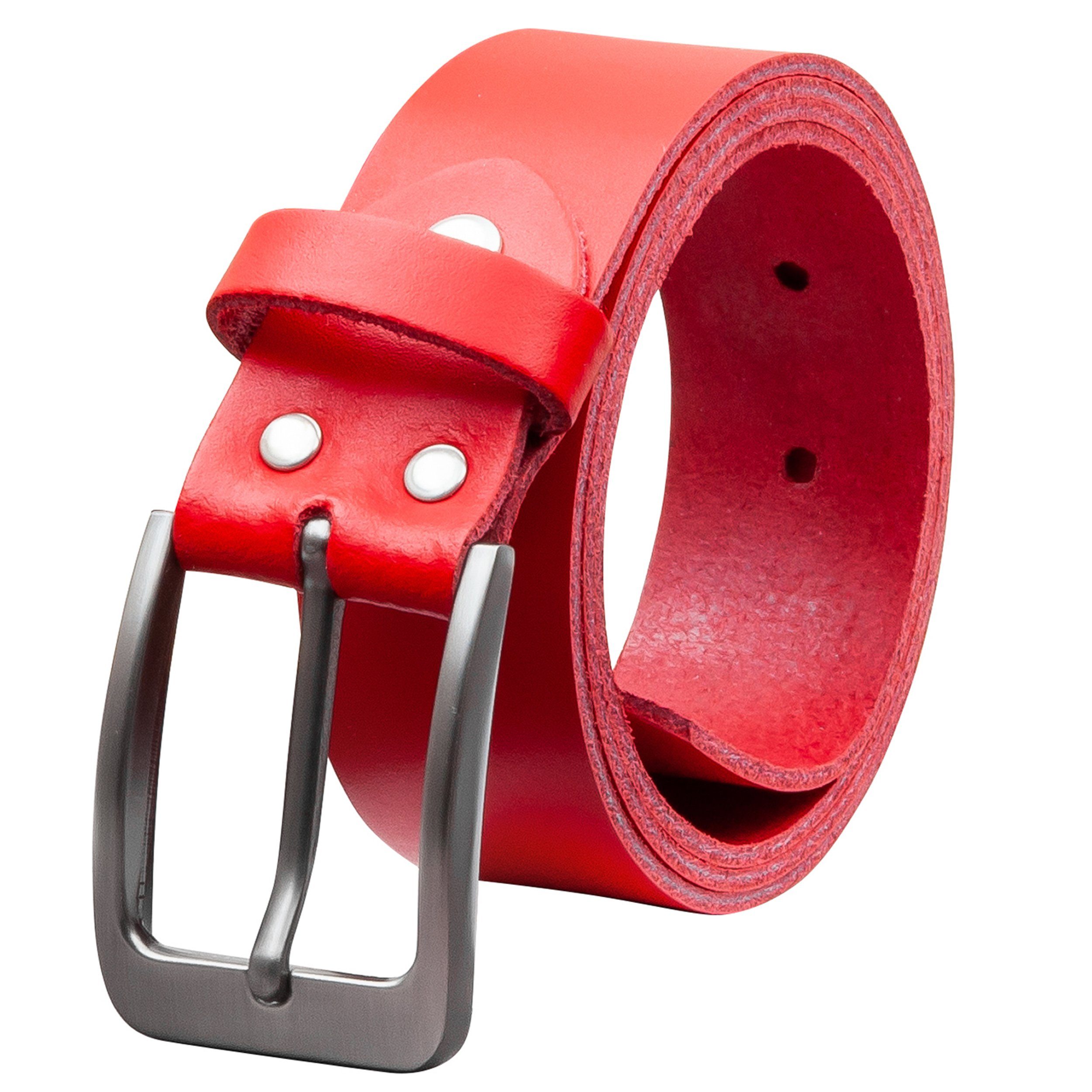 COLOGNEBELT Ledergürtel OM411-SL-Rot MADE IN GERMANY, günstig online kaufen