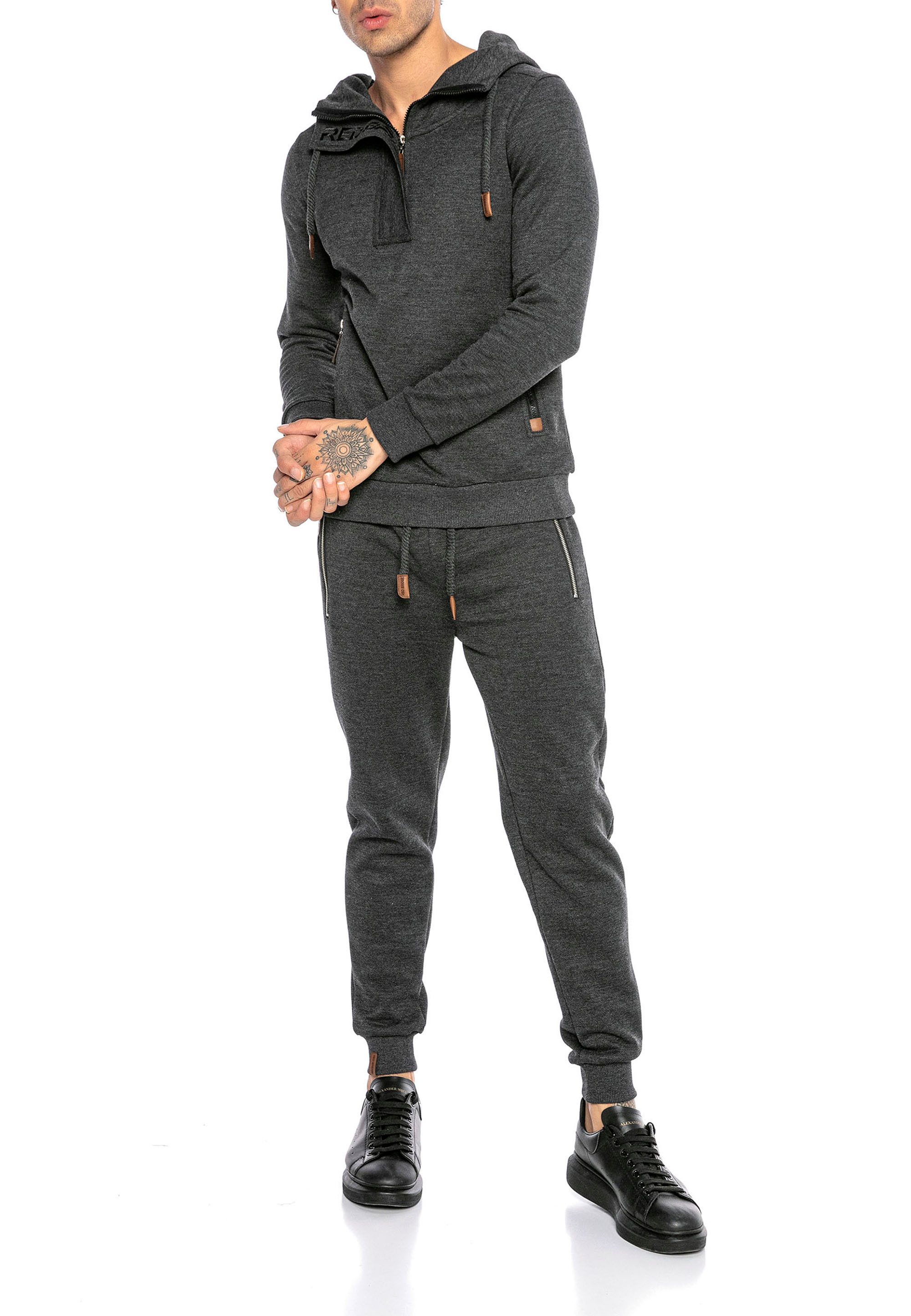 RedBridge Jogginganzug Red Bridge Herren Jogginganzug Sweat Suit Set Pullover Hose (Set, 2-tlg)