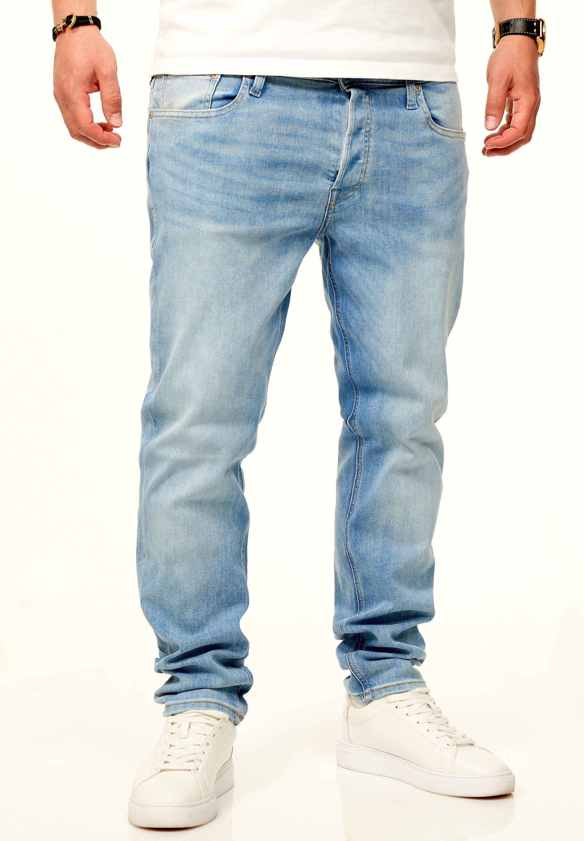 Jack & Jones Tapered-fit-Jeans MIKE ARIS Original Denim Hose mit Stretch Herren Jeans mit Comfort Fit Passform – Bild 4 von 5