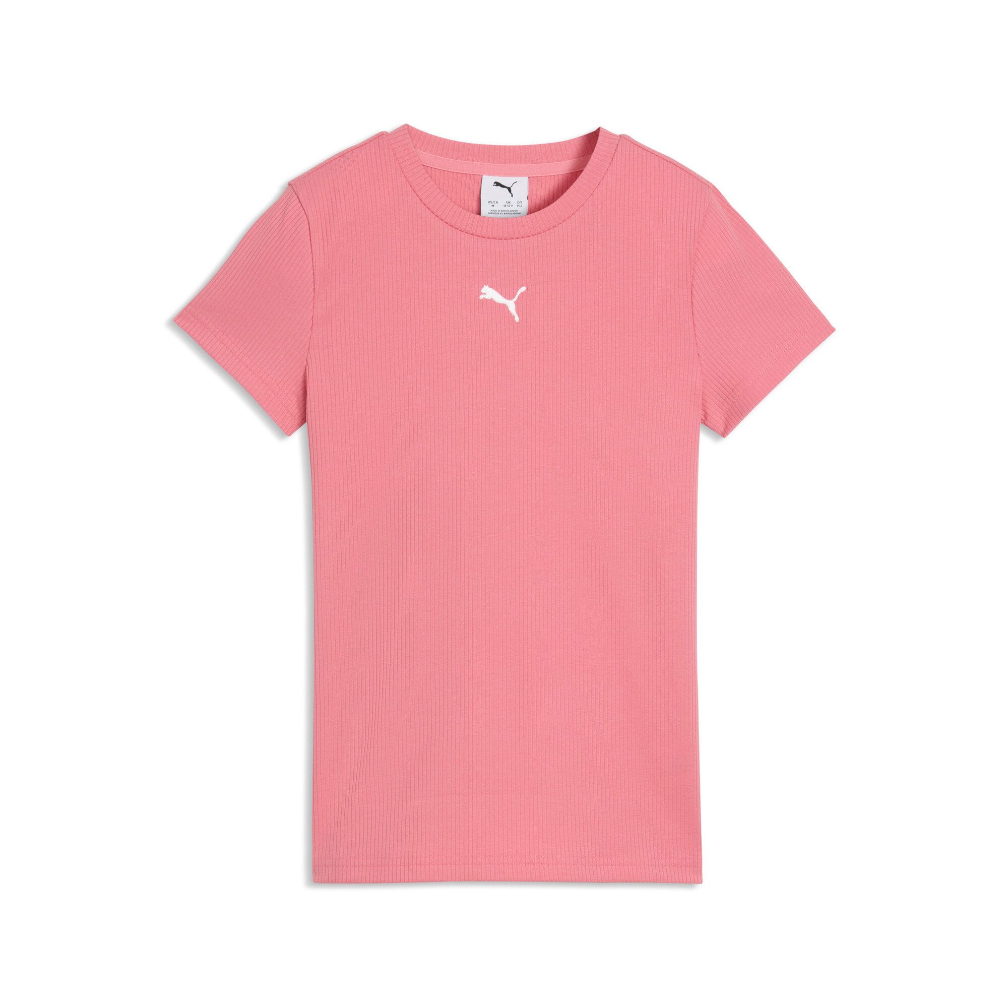 PUMA T-Shirt ESS ELEVATED RIB SLIM TEE G Kurzarm, für Jugendliche, Rundhalsausschnitt