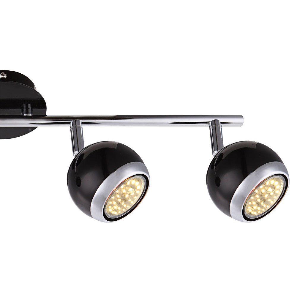 etc-shop Deckenlampe beweglich Spots Deckenleuchte, 4 Spotlampe Warmweiß, Leuchtmittel inklusive, LED Flammig Deckenleuchte schwarz
