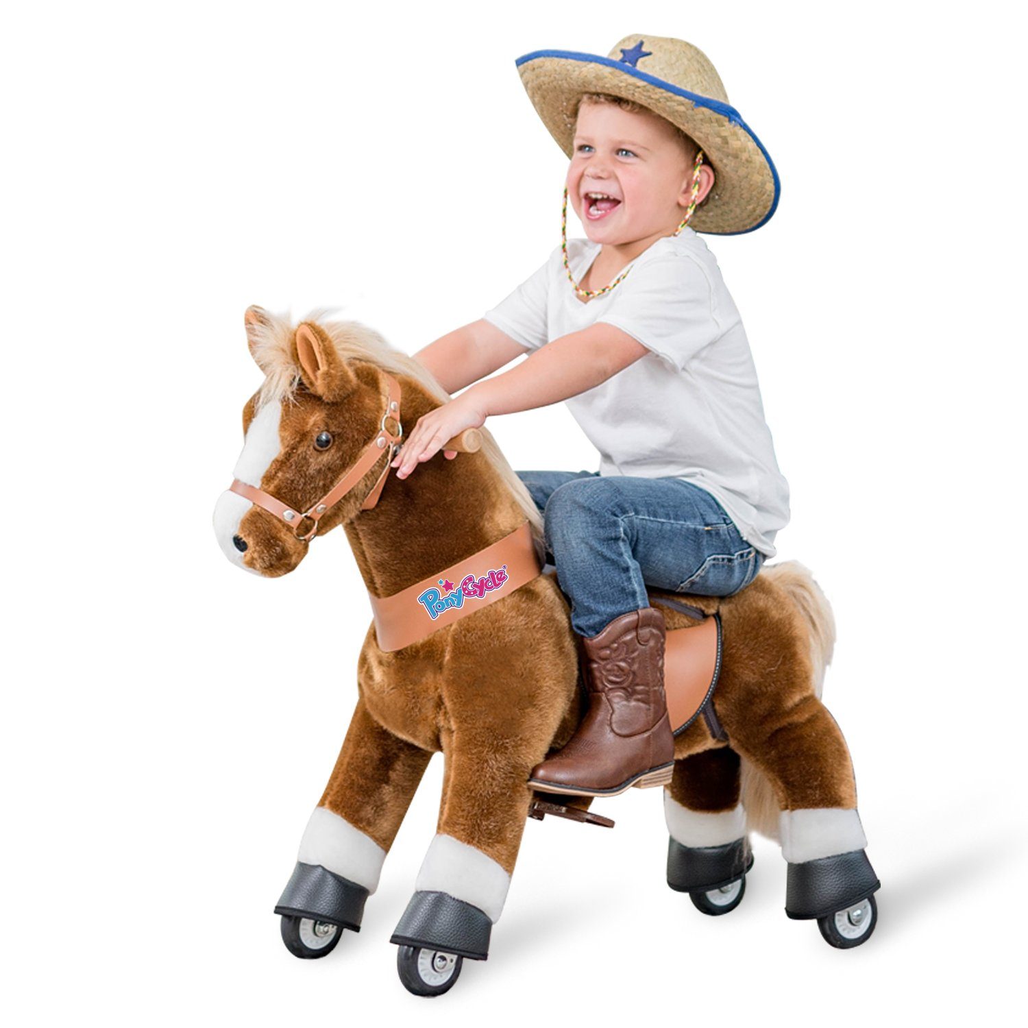 PonyCycle Reitpferd PonyCycle® Modell U Kinder Reiten auf Pferd Spielzeug - Braunes, Розмір 3 für 3-5 Jahre, Ux324
