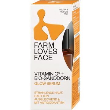Farm Loves Face Gesichtsserum Vitamin C + Organic Sea Buckthorn Glow Serum, 1-tlg.