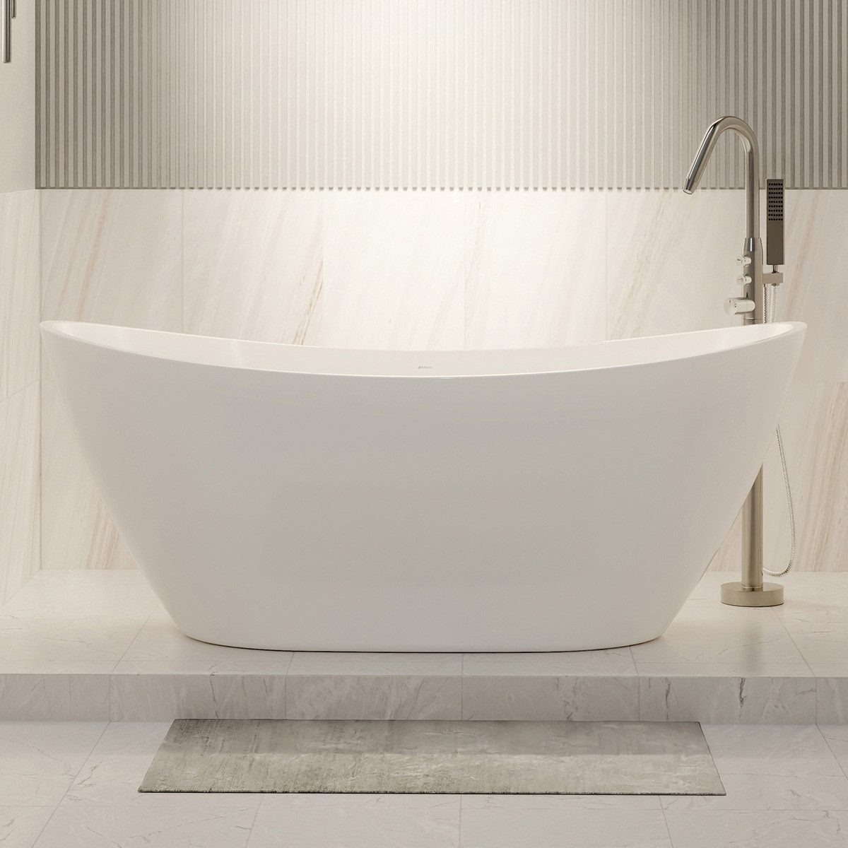 Bernstein Badewanne BELLAGIO 2.0, Doppelwandig, vormontierter Ablauf, zwei Rückenlehnen