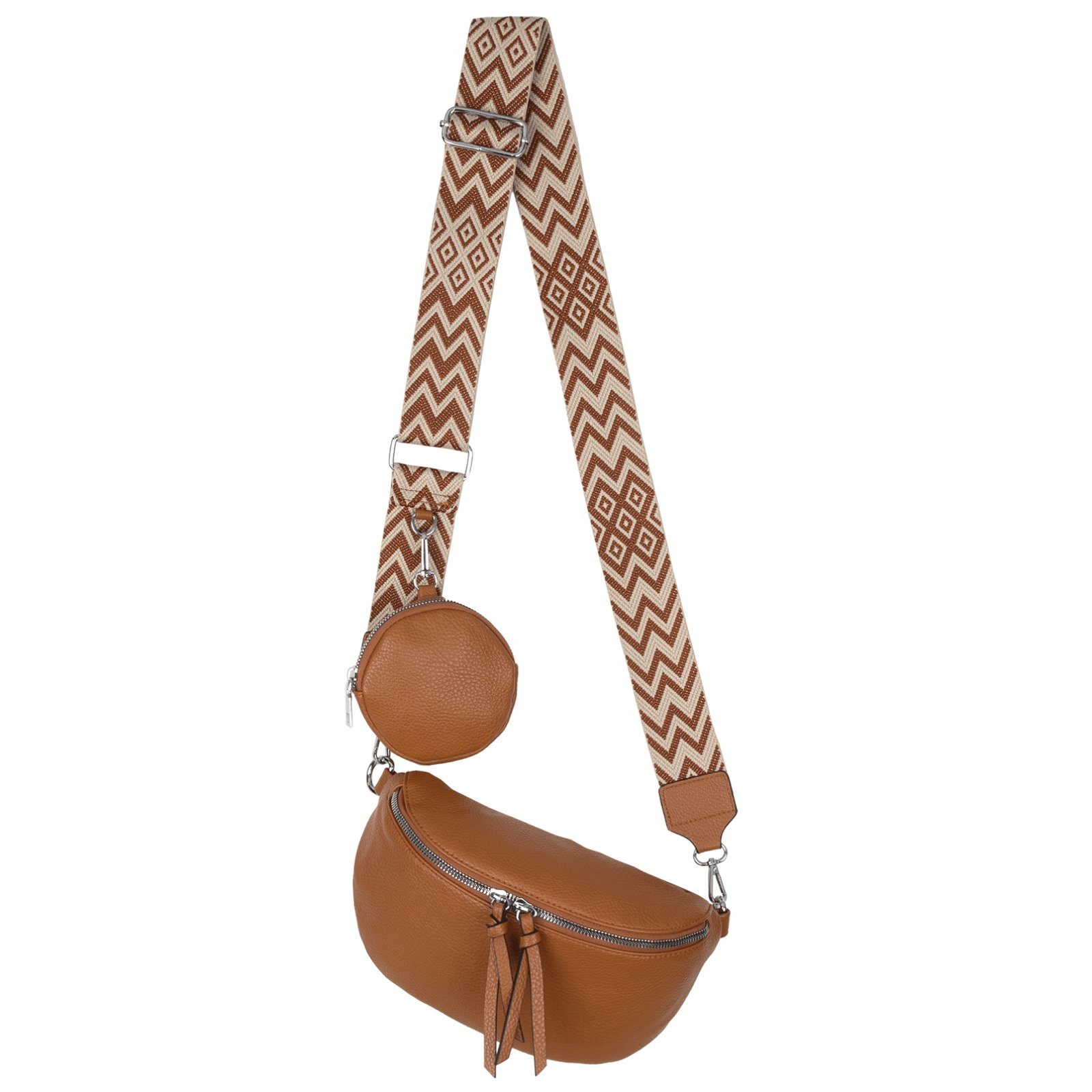 Gürteltasche Bauchtasche Umhängetasche Crossbody-Bag Kunstleder Italy-Design