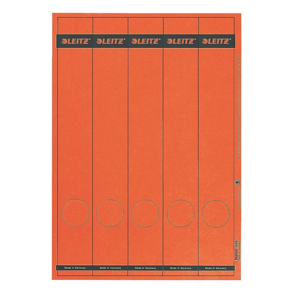 LEITZ Etiketten 1688, für Ordner, 125 Stück, lang/schmal (39x285 mm), selbstklebend