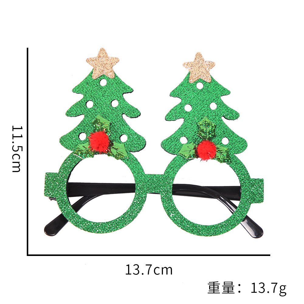 Fahrradbrille Blusmart Weihnachts-Brillenrahmen, Glänzende Weihnachtsmann-Brille 8 Neuartiger