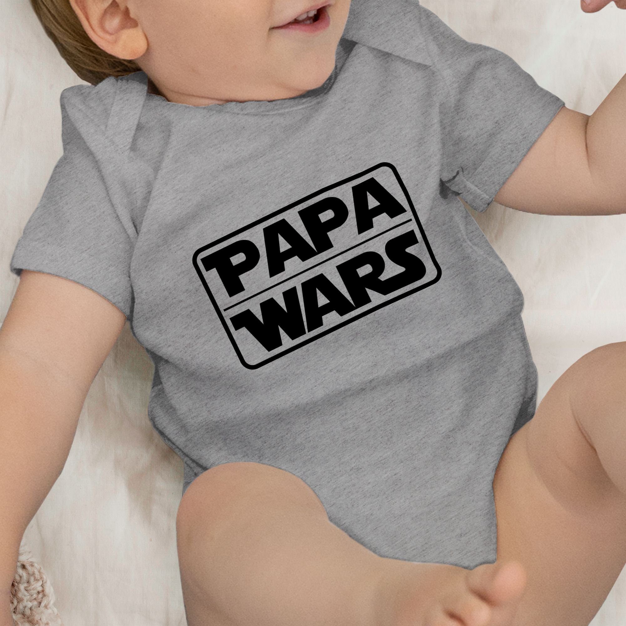 Sprüche Wars Grau meliert Shirtracer Papa 1 Shirtbody Baby