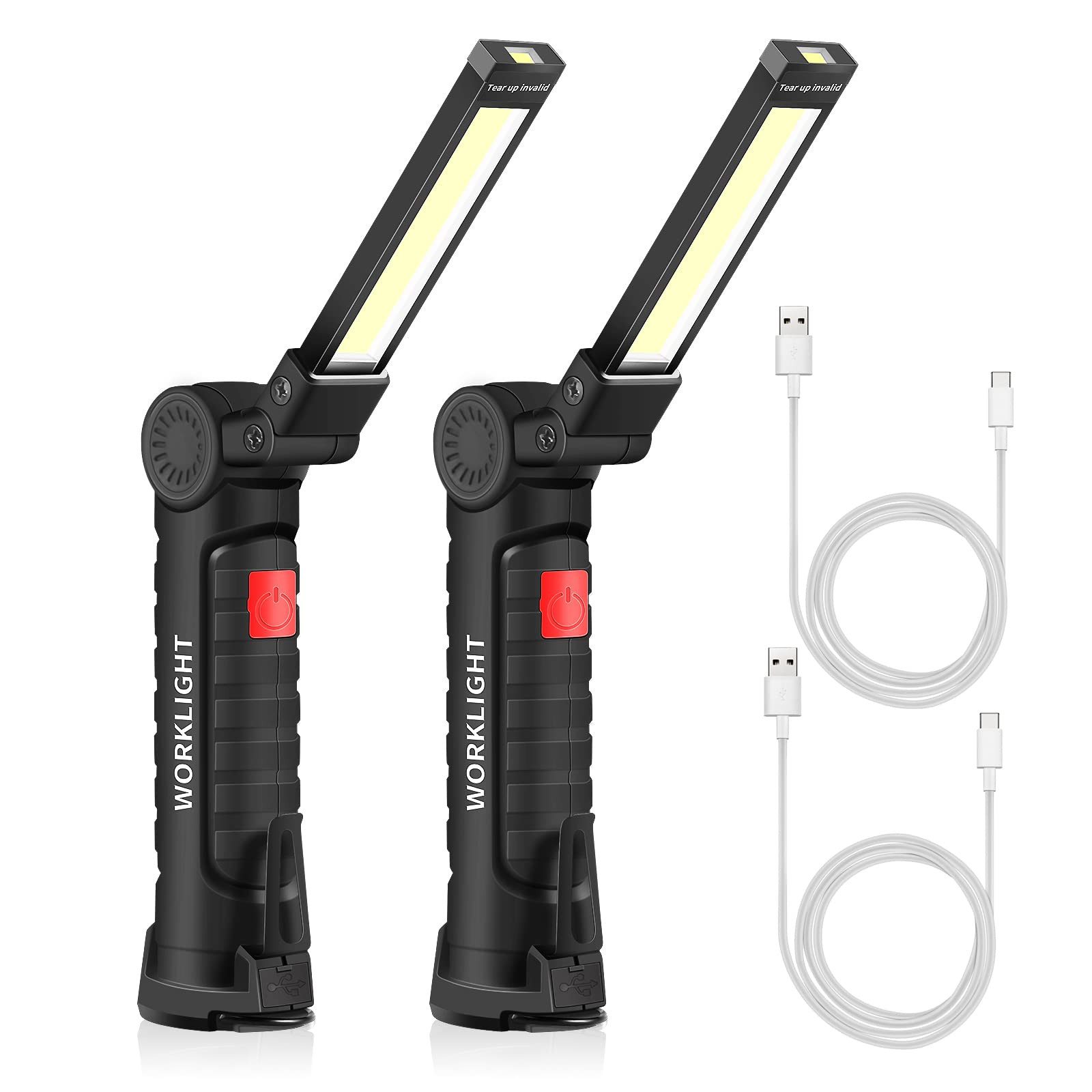 LED Arbeitsleuchte Werkstattlampe Taschenlampe Werkstatt Handlampe mit Magnet und Haken