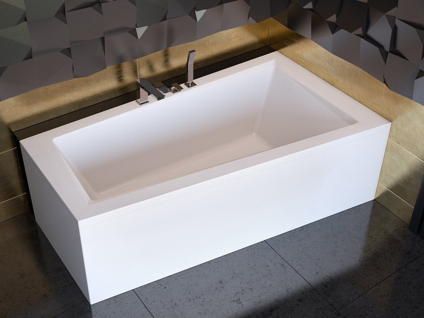 Thumbnail - KOLMAN Badewanne Eckbadewanne Intima 150x85, (Links/Rechts), Ablaufgarnitur & Füße GRATIS