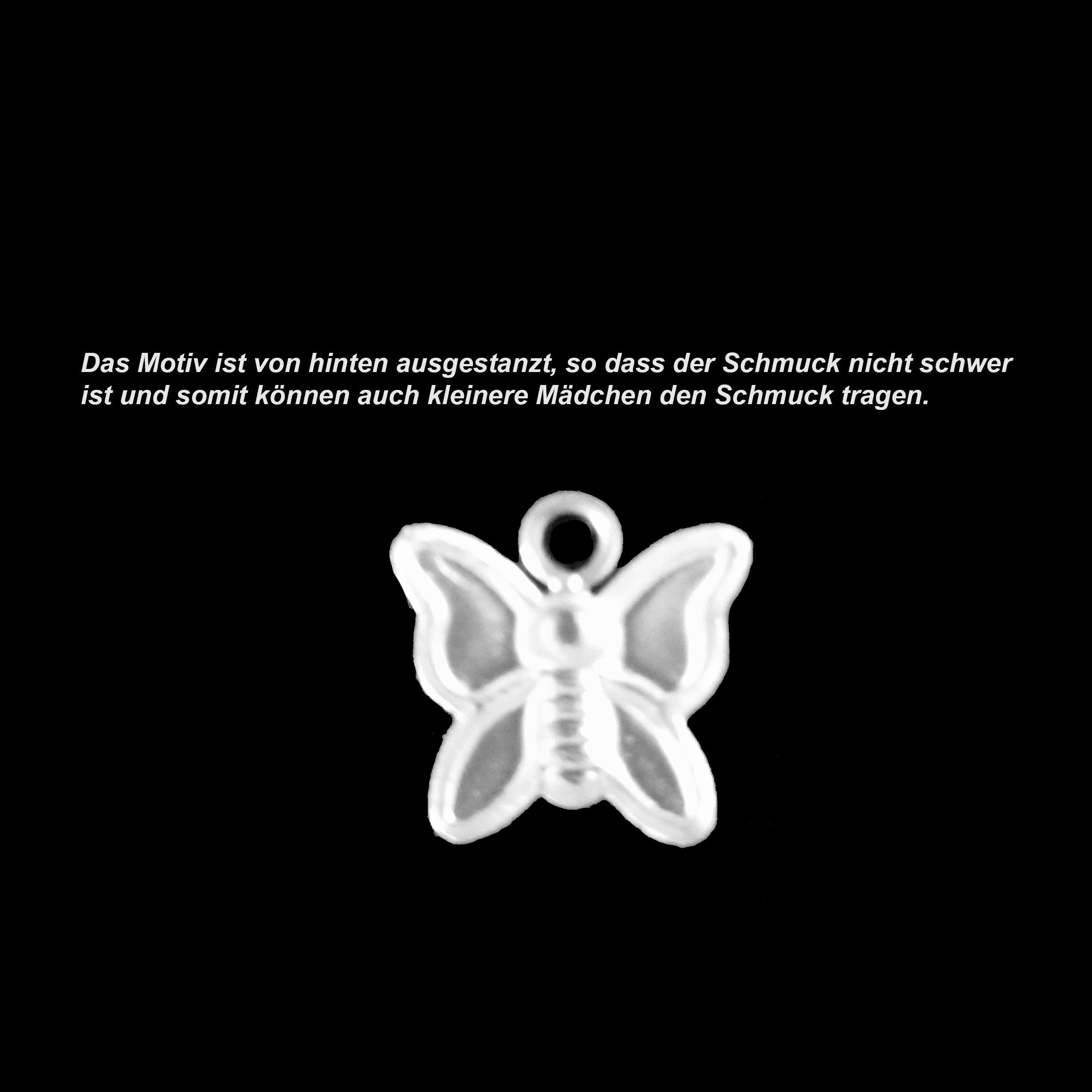 Limana Paar Ohrhänger Mädchen Kinder hängende Ohrringe 925 Silber Schmetterling