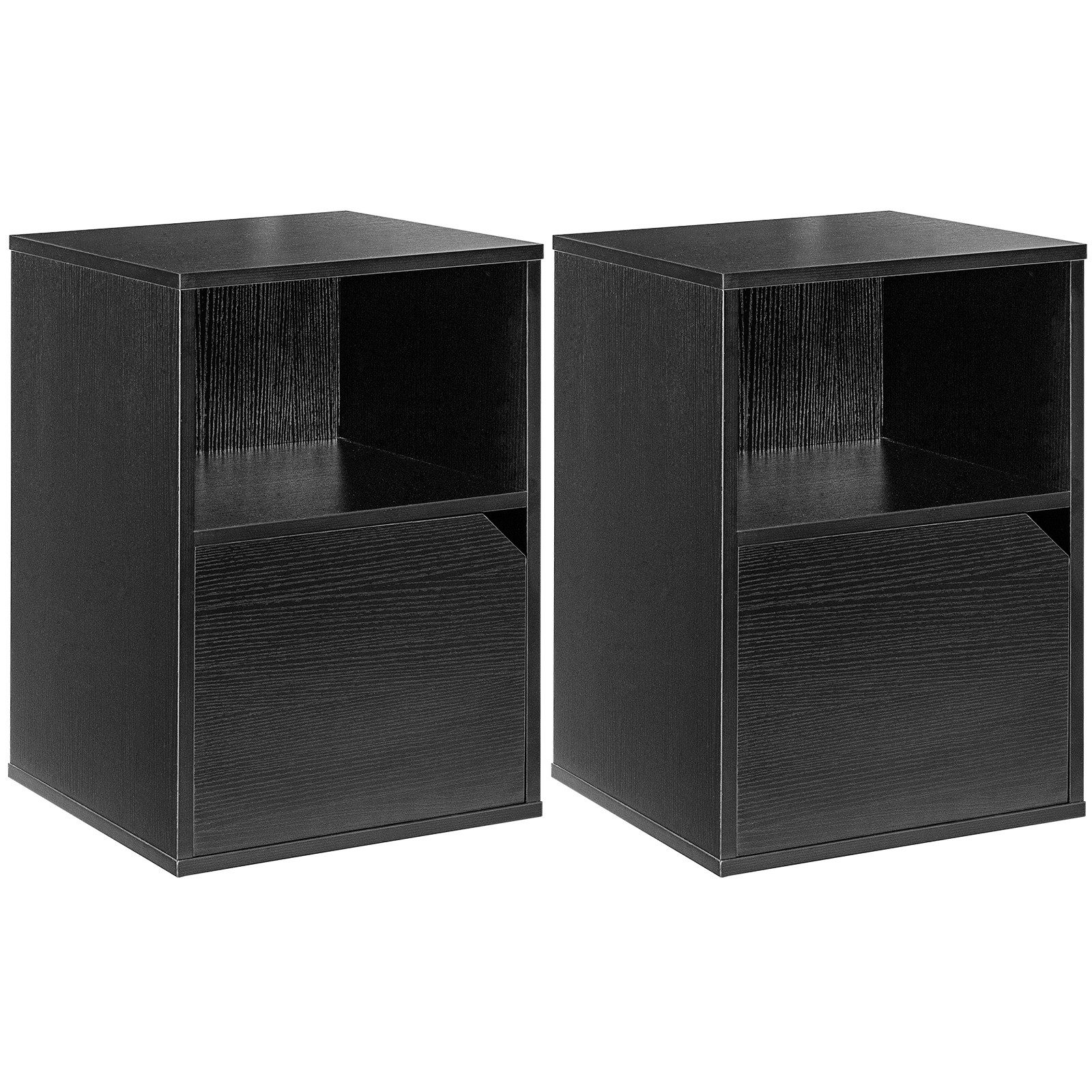 COSTWAY Nachttisch, Beistelltisch mit offenem Regal & Türschrank. Reduzierter Preis € 50,99. Unverbindliche Preisempfehlung € 139,99