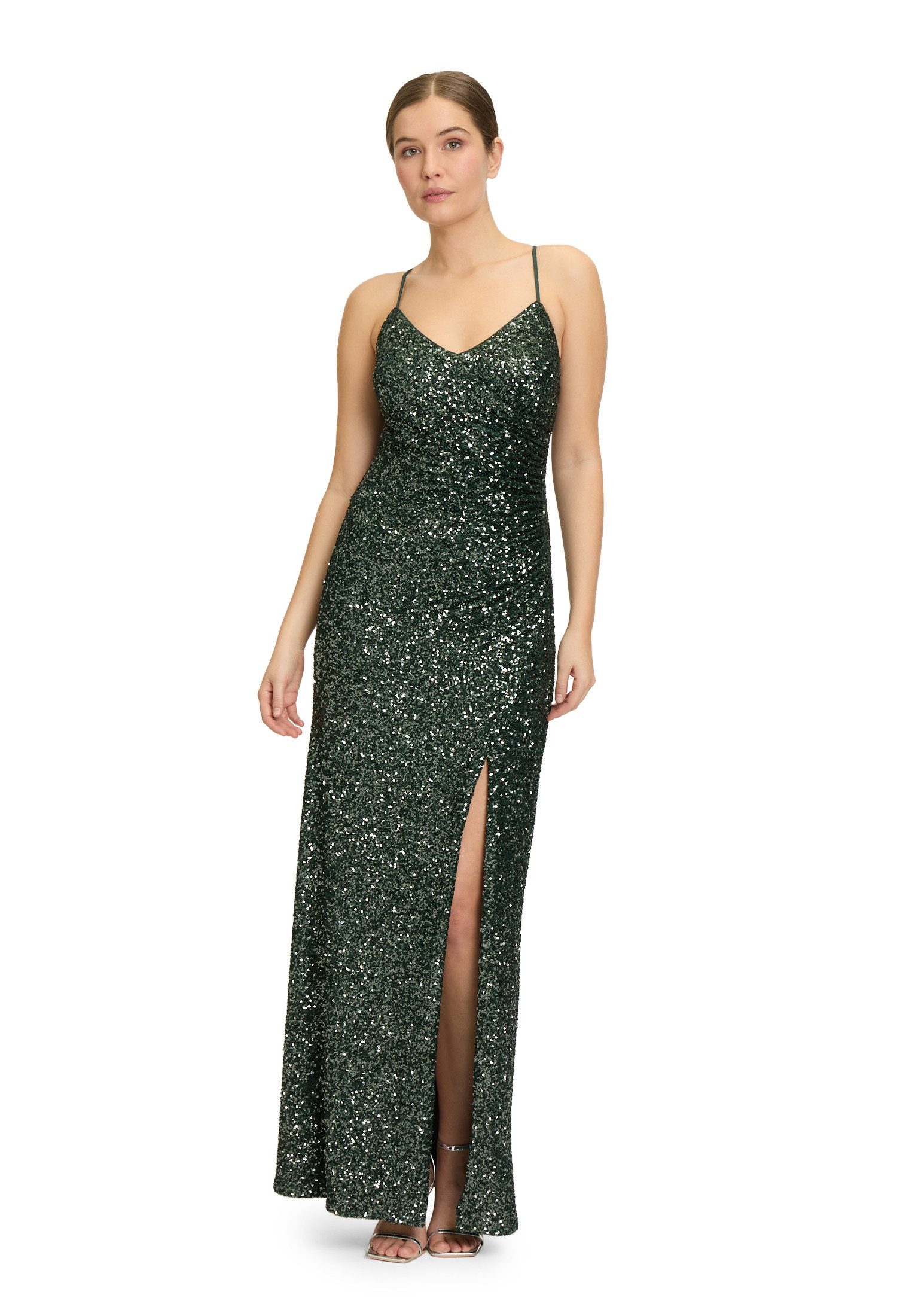 Vera Mont Abendkleid "Damen Abendkleid im Glitzer-Look" Ohne Tasche Wickel- günstig online kaufen