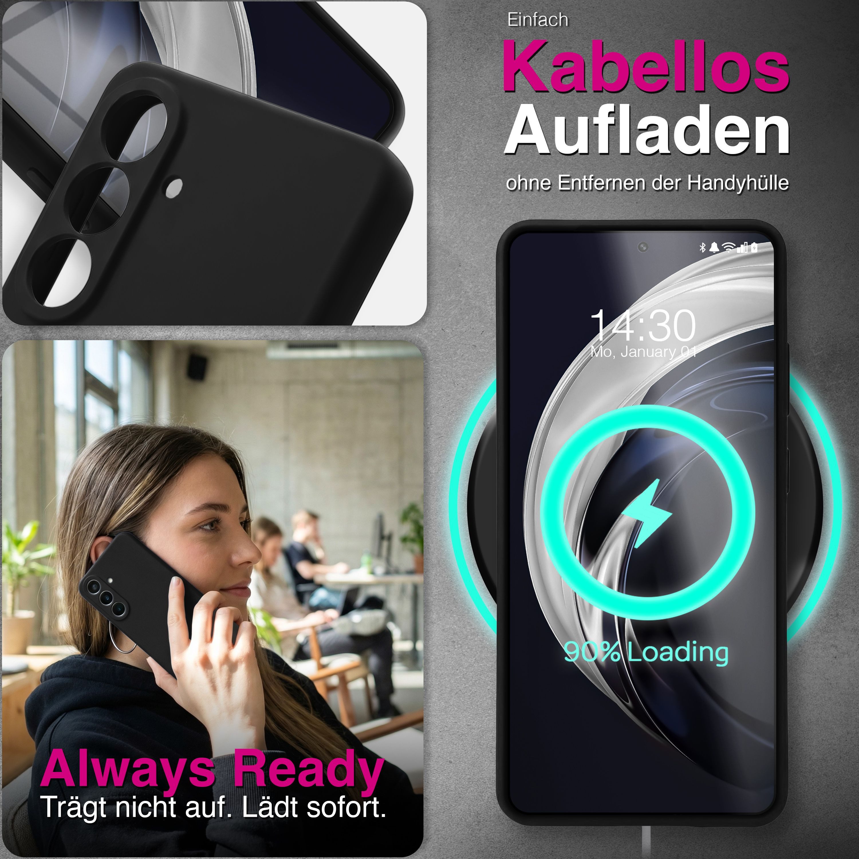 Nalia Smartphone-Hülle Samsung Galaxy S26 Ultra 17,5 cm (6,9 Zoll), PHOENIX Case - Liquid Silikon, Mikrofaser & Kameraschutz