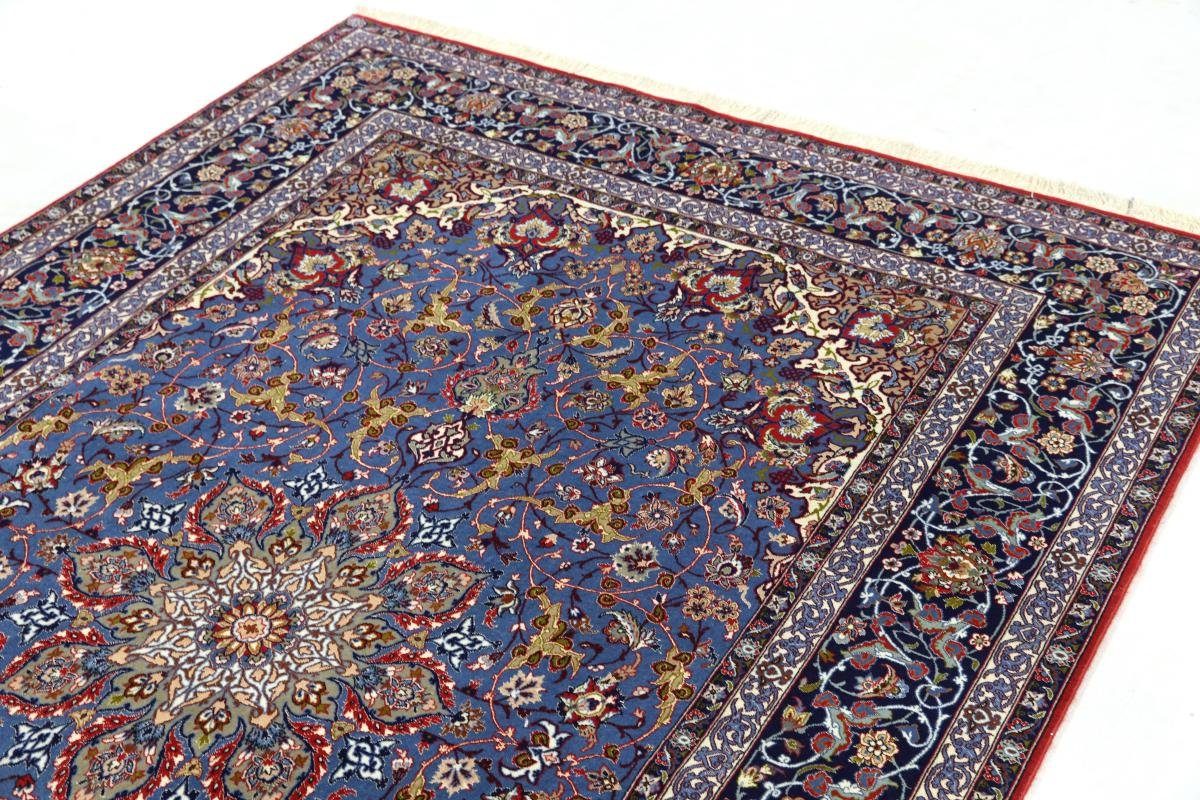Nain 6 Orientteppich, Seidenkette Orientteppich mm Höhe: rechteckig, Isfahan Trading, Handgeknüpfter 153x244