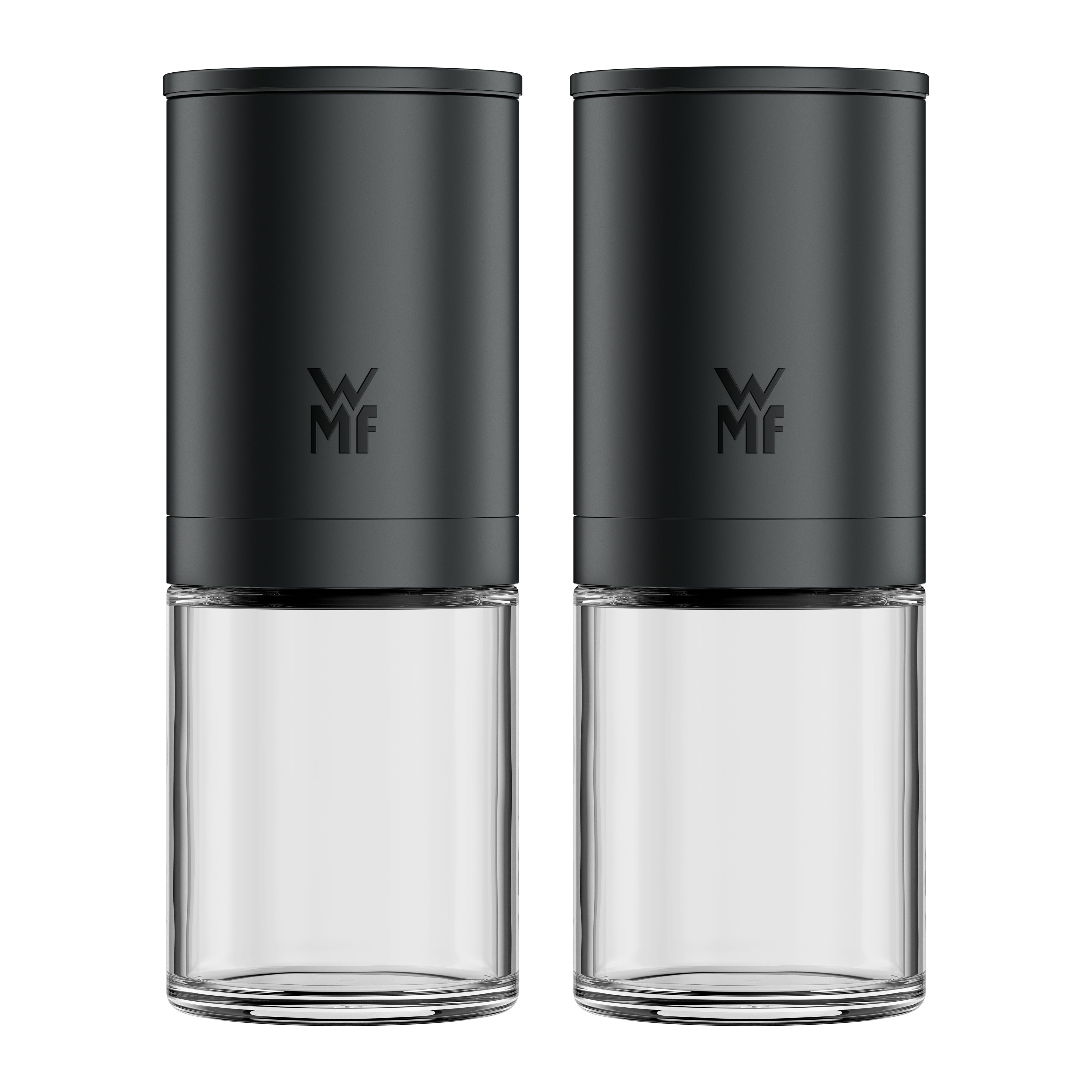 WMF Gewürzmühle Trend manuell, (2 Stück), Keramikmahlwerk, einstellbarer Mahlgrad, Aromaschutzdeckel