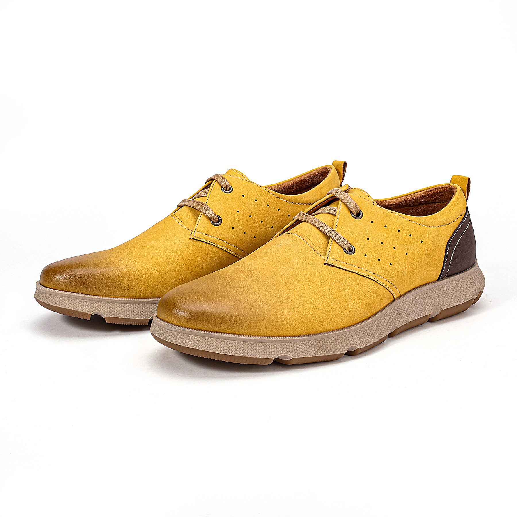 Allthemen Schnürschuh Halbschuhe Herren Rundkappe Freizeit Schnürschuhe Casual