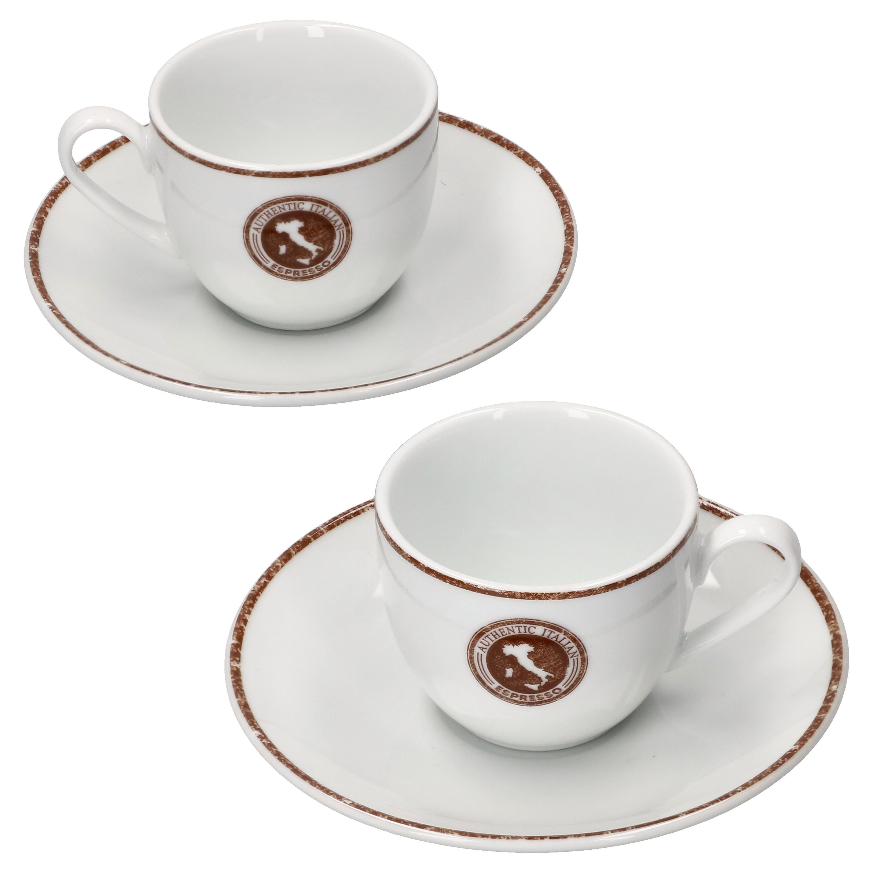 Ritzenhoff & Breker Tasse 4tlg Set Authentic Italian Espressotasse + Untertasse 80ml Espressoset, Porzellan – Bild 2 von 5