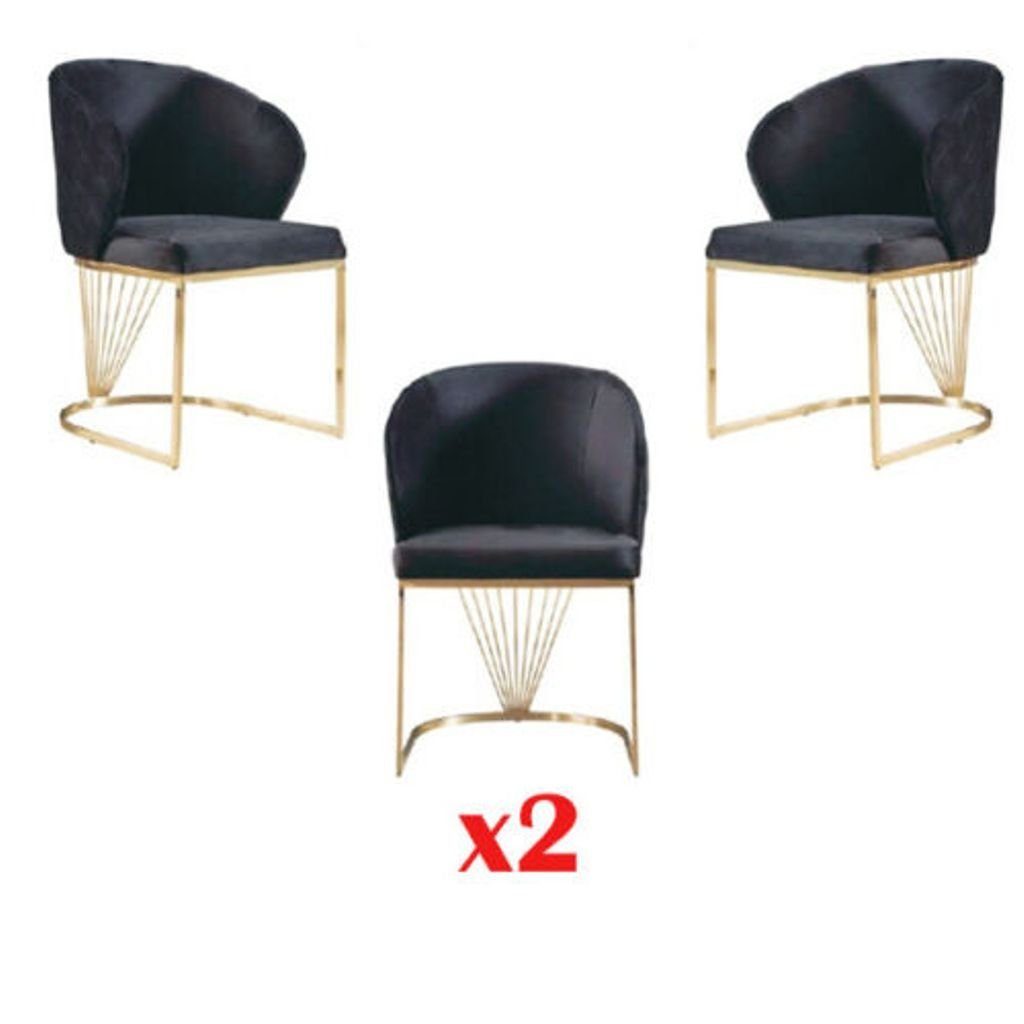 JVmoebel Loungesessel, Stuhl 2x Stühle Gruppe Set Wohn Esszimmer Garnitur Holz Modern
