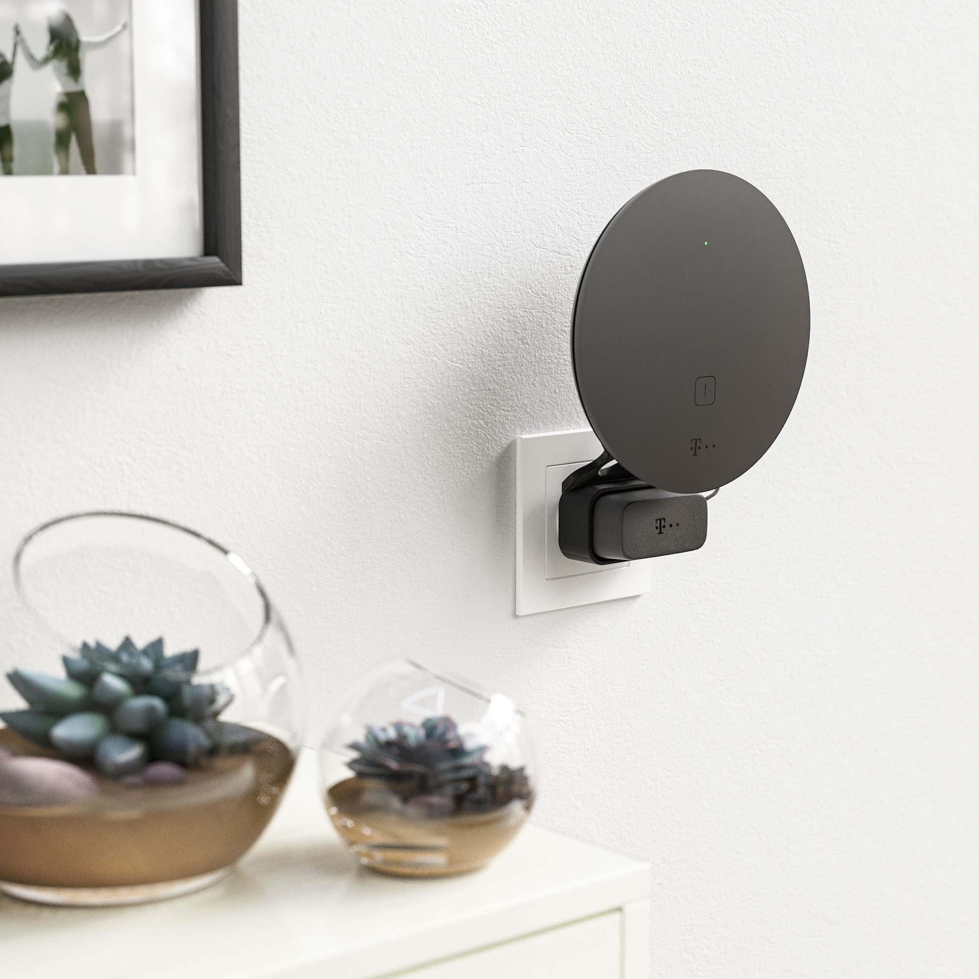 Mobilefox Wandhalterung Steckdosen Wandhalterung passend für Telekom Speed Home WLAN Router – Bild 2 von 5
