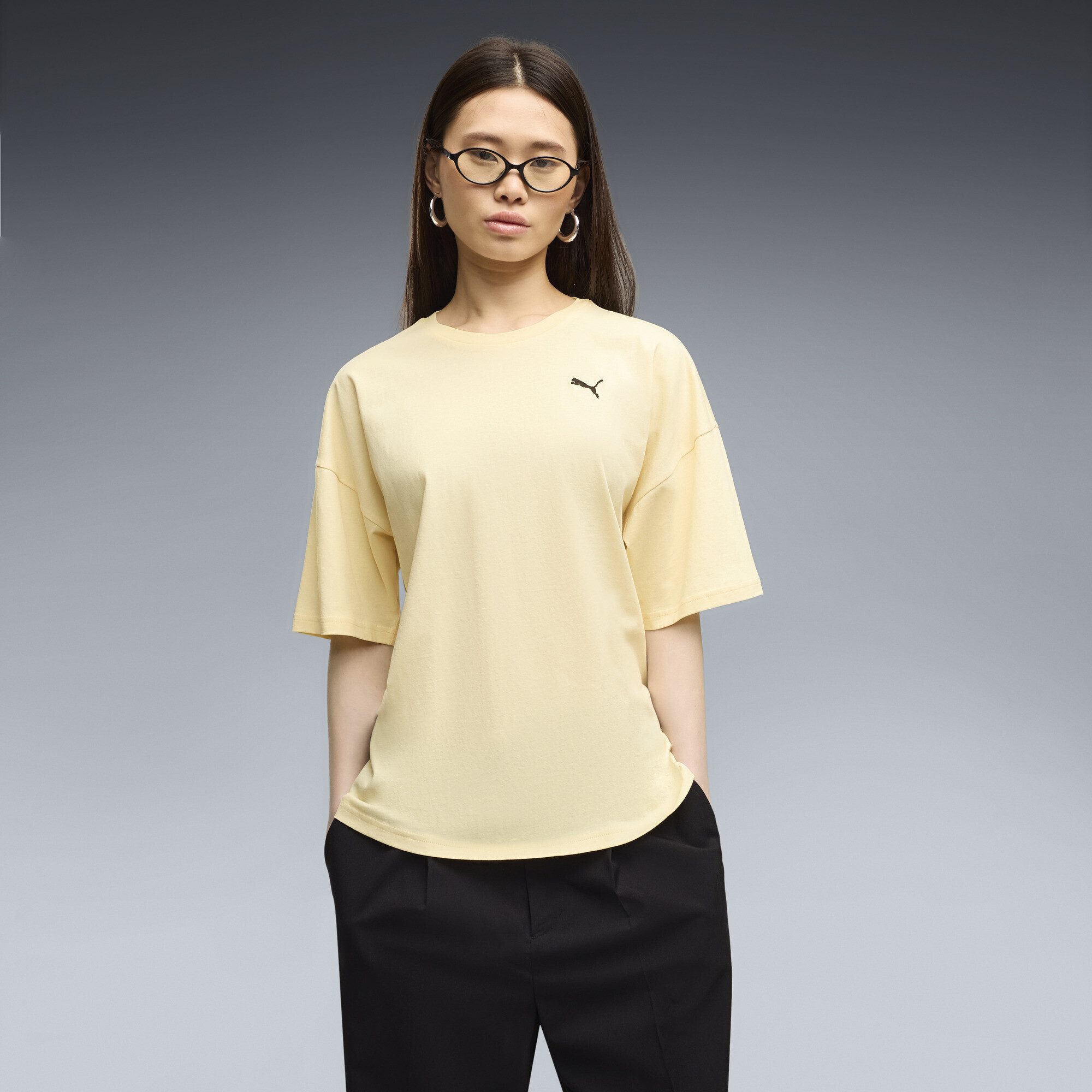 PUMA T-Shirt Wardrobe Essentials Oversized T-Shirt Damen