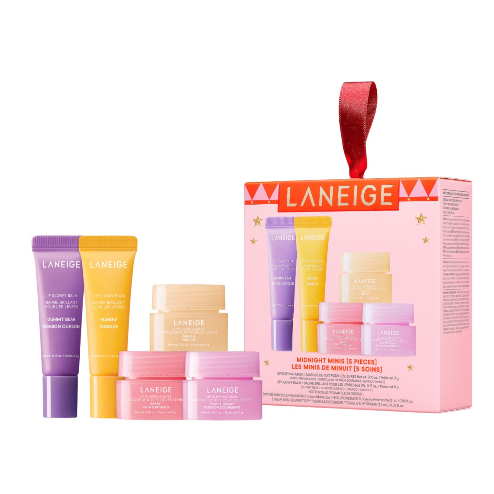 LANEIGE Lippenpflege-Set Midnight Minis Set - Set mit Lippenpflege-Minis, 5-tlg.