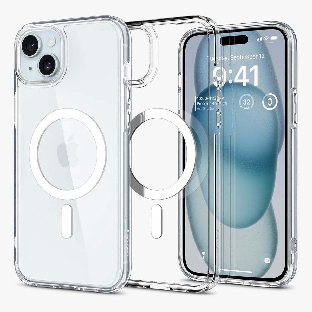 Spigen Backcover Spigen Ultra Hybrid Backcover MagSafe Apple iPhone 15 - White