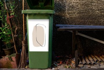 MuchoWow Wandsticker Minimalismus - Gestaltung - Pastell (1 St), Mülleimer-aufkleber, Mülltonne, Sticker, Container, Abfalbehälter