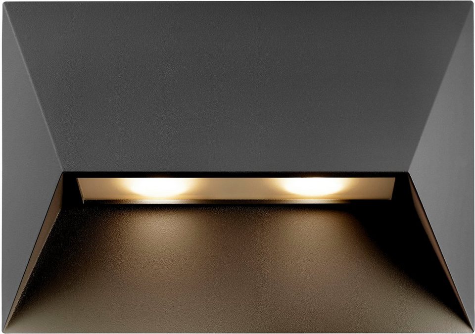 Nordlux Außen-Wandleuchte Pontio, ohne Leuchtmittel, Architekturdesign, austauschbare  Glühbirne, Stabiles Metall-Gehäuse