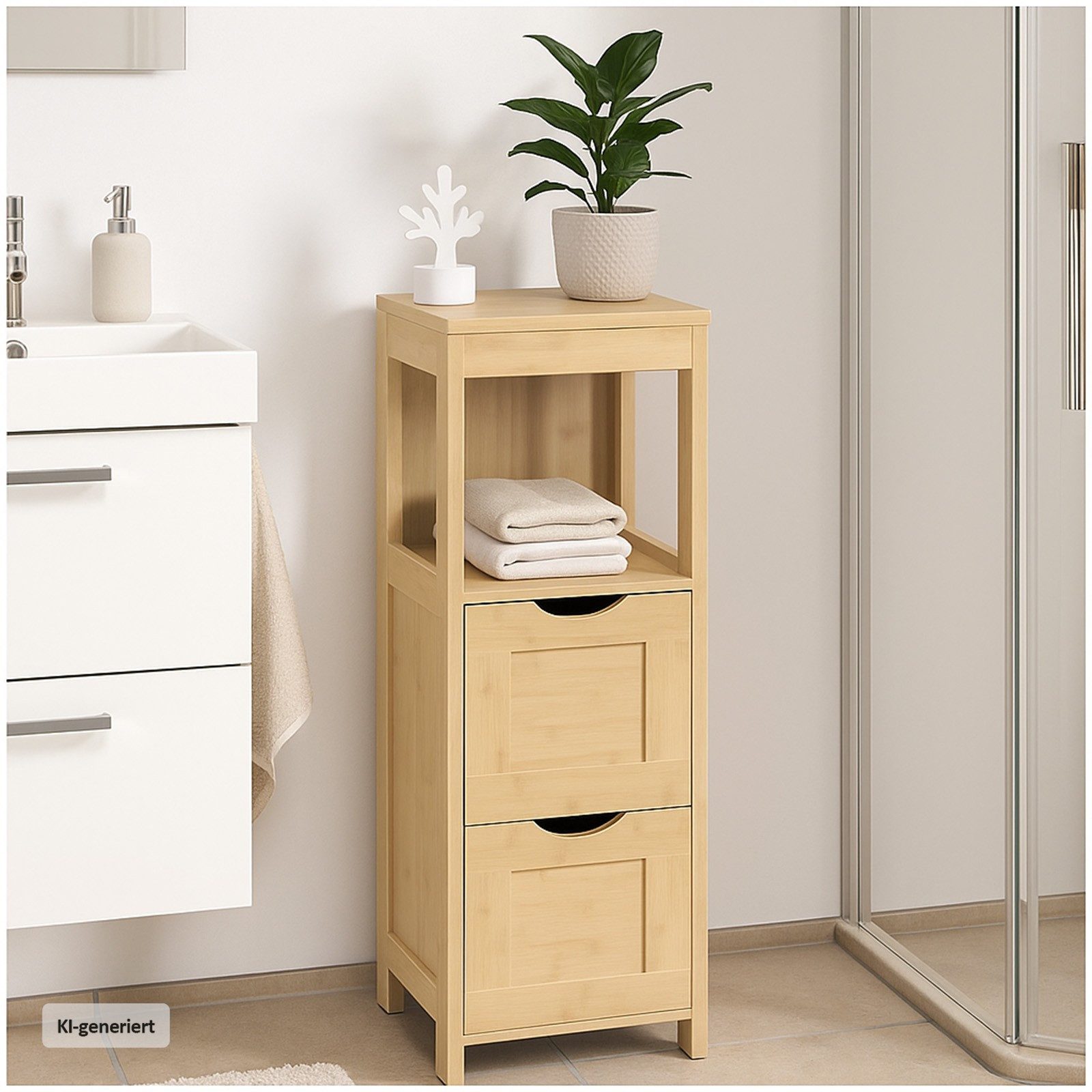 HTI-Living Midischrank Badezimmerschrank Carol (1-St) Beistellschrank Mehrzweckschrank Kommode