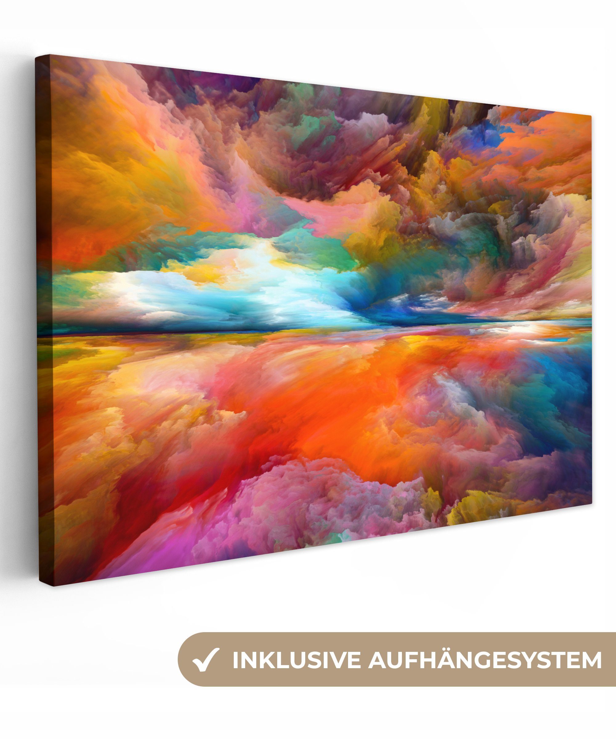 OneMillionCanvasses® Leinwandbild Kunstdrucke - Ölfarbenoptik - Abstrakt - günstig online kaufen